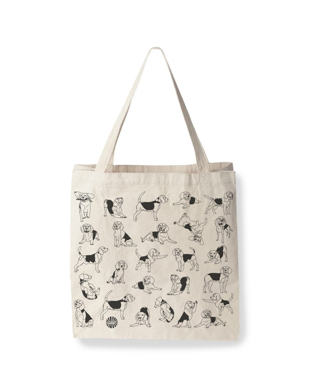 Beagle Cotton Canvas Large Tote Bag