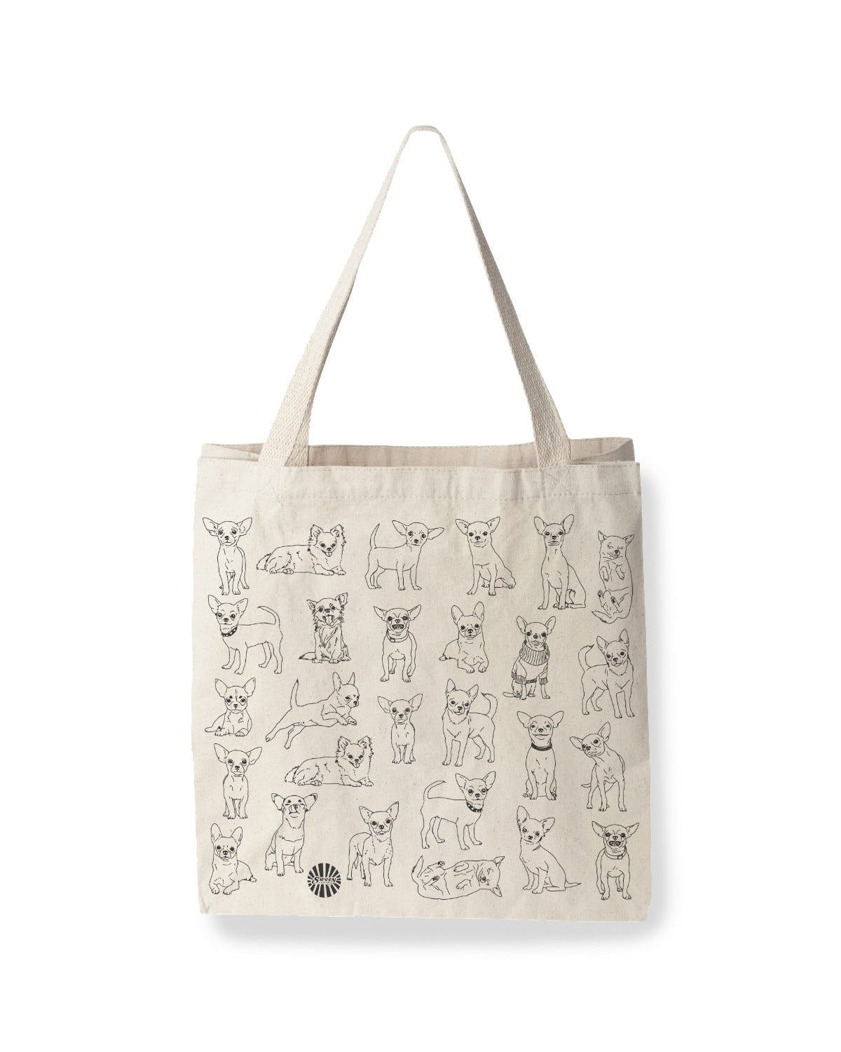 Chihuahua Cotton Canvas Large Tote Bag