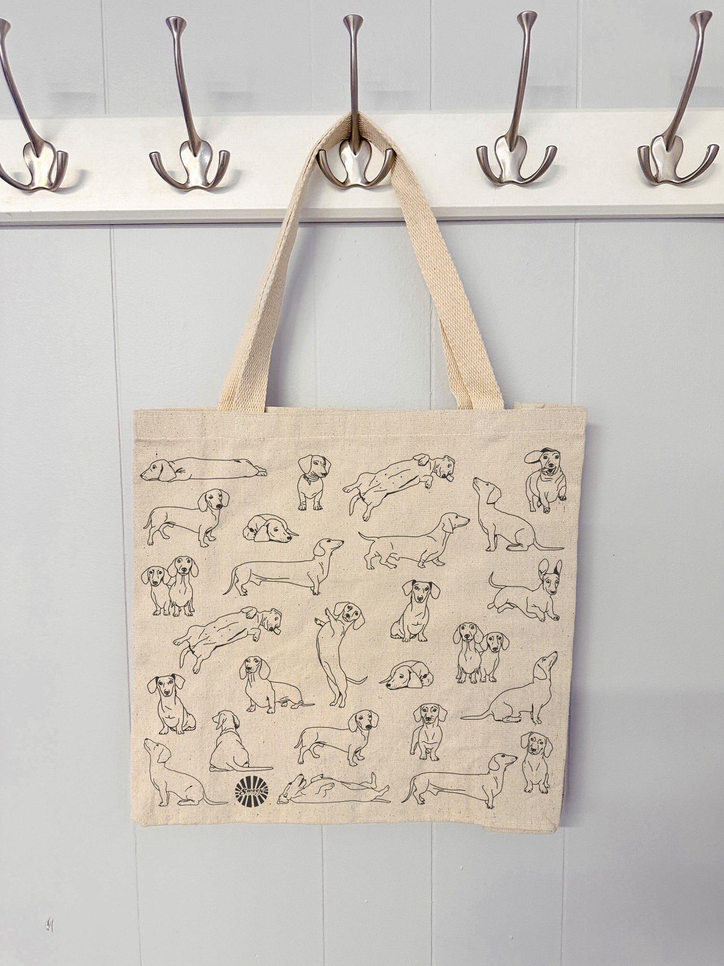 Dachshund Wiener Cotton Canvas Large Tote Bag