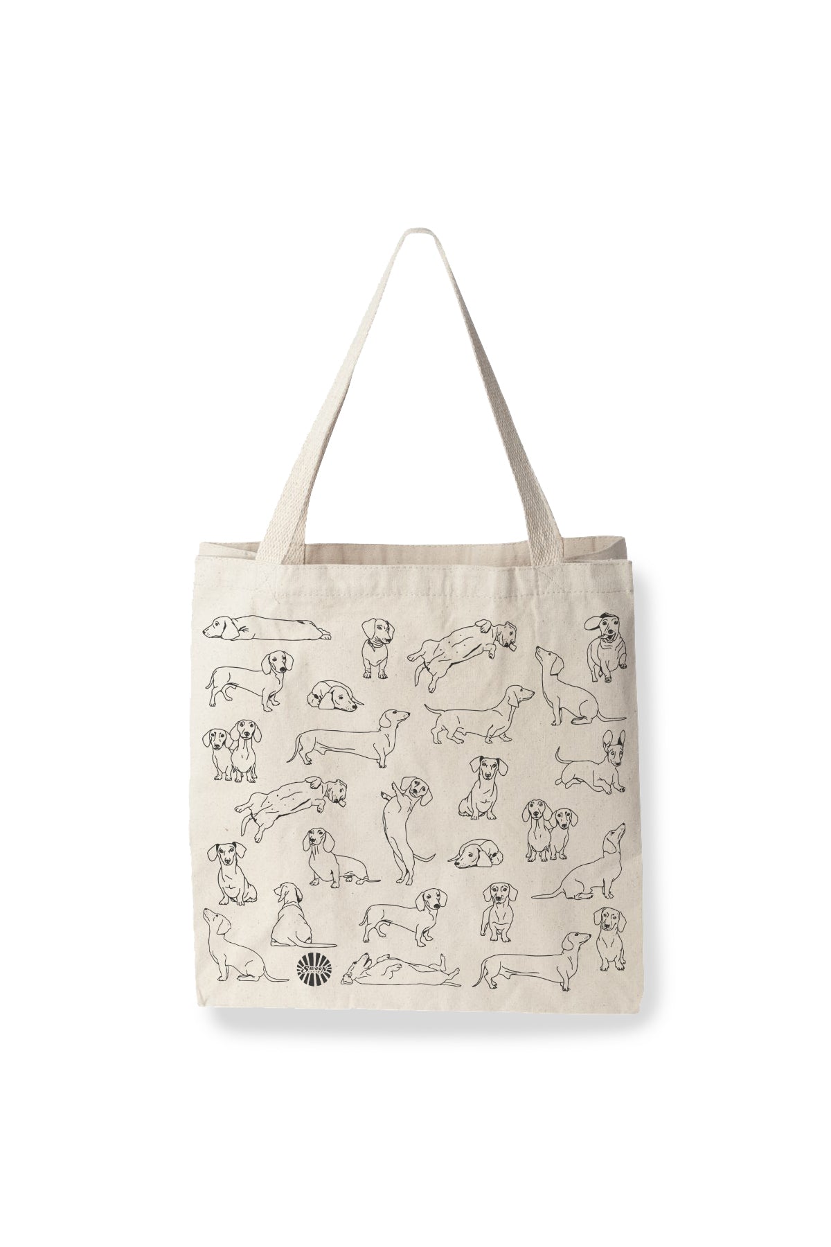Dachshund Wiener Cotton Canvas Large Tote Bag