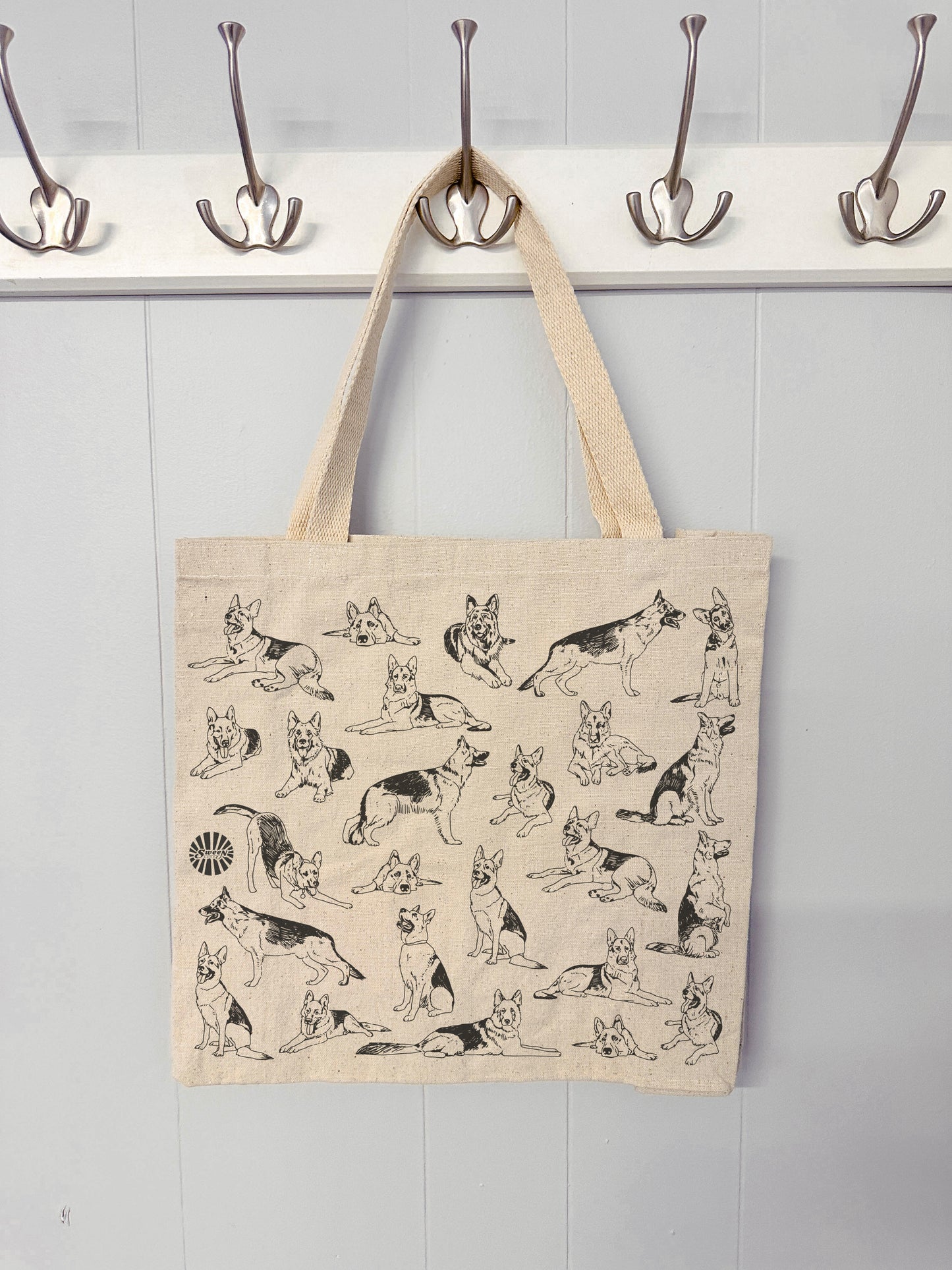 German Shepard Large Cotton Canvas Tote Bag