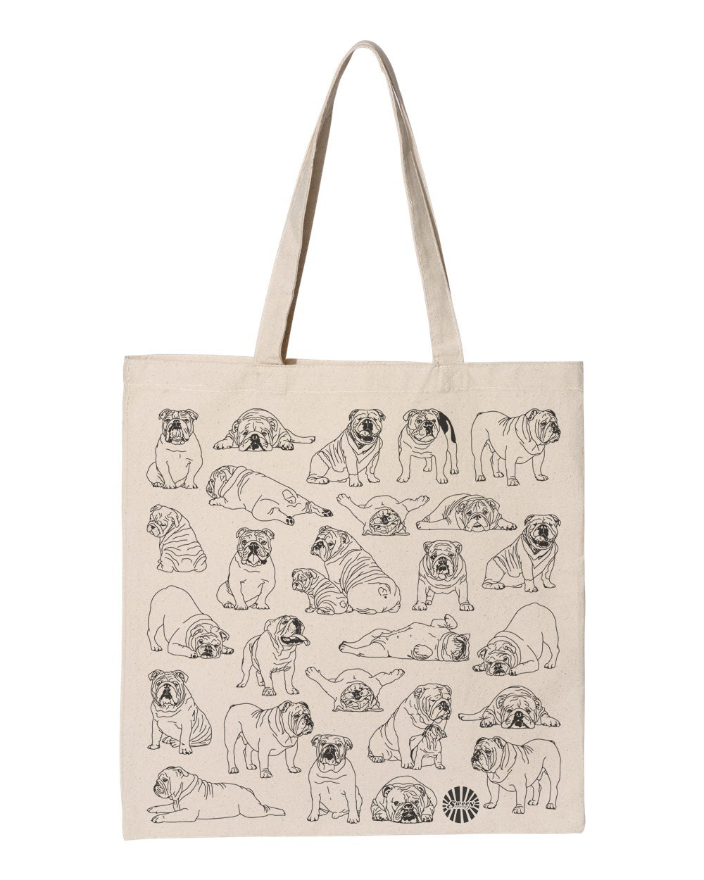 Bulldog Cotton Canvas Tote Bag