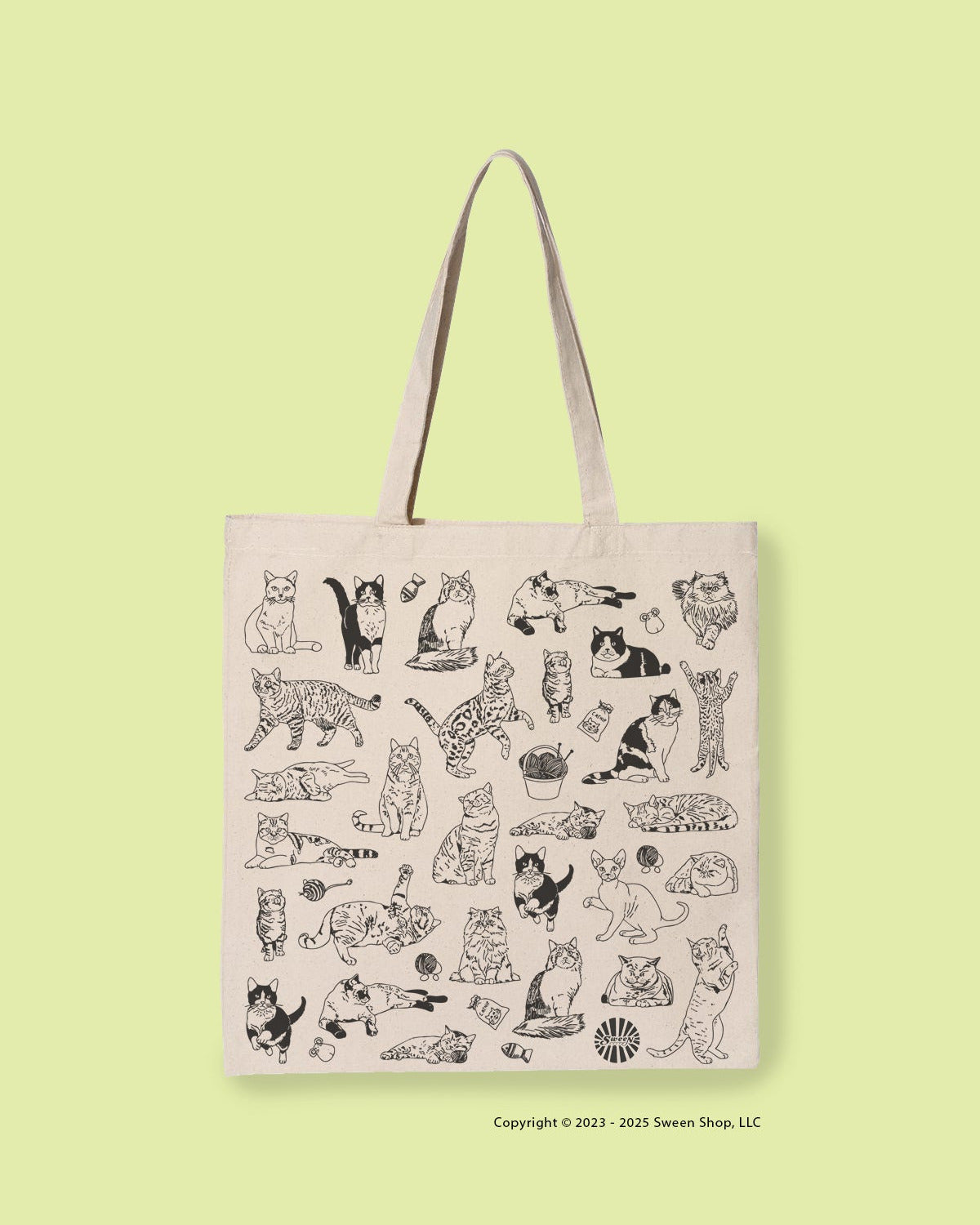 Cat Cotton Canvas Tote Bag