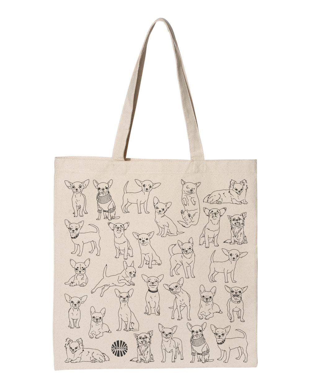 Chihuahua Cotton Canvas Tote Bag