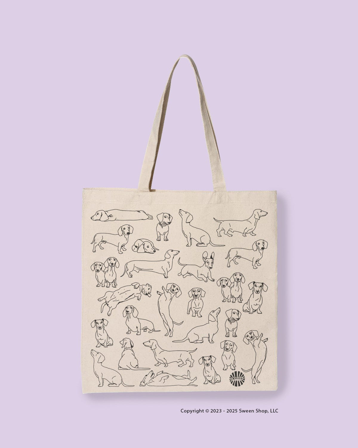 Dachshund Wiener Cotton Canvas Tote Bag