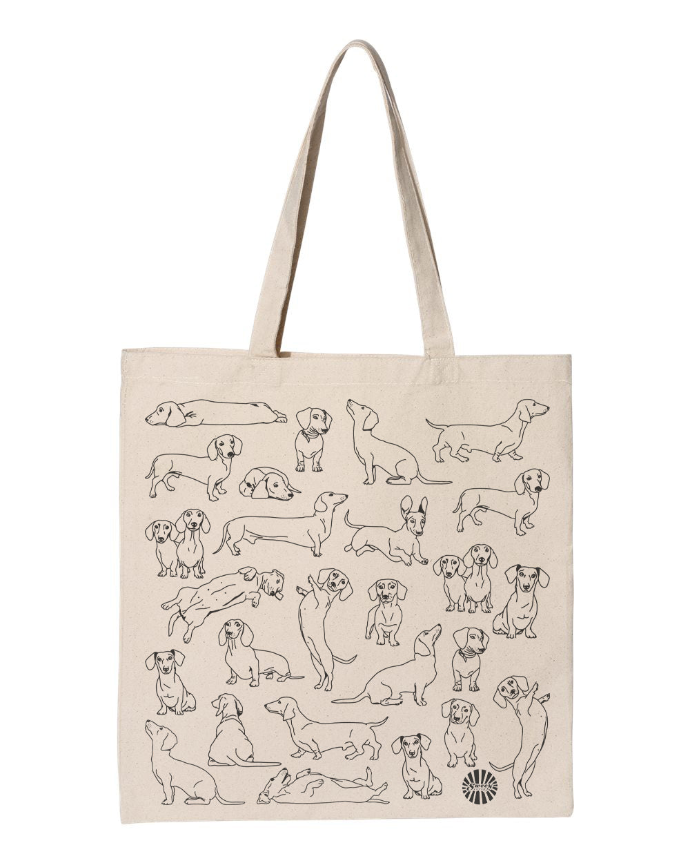 Dachshund Wiener Cotton Canvas Tote Bag