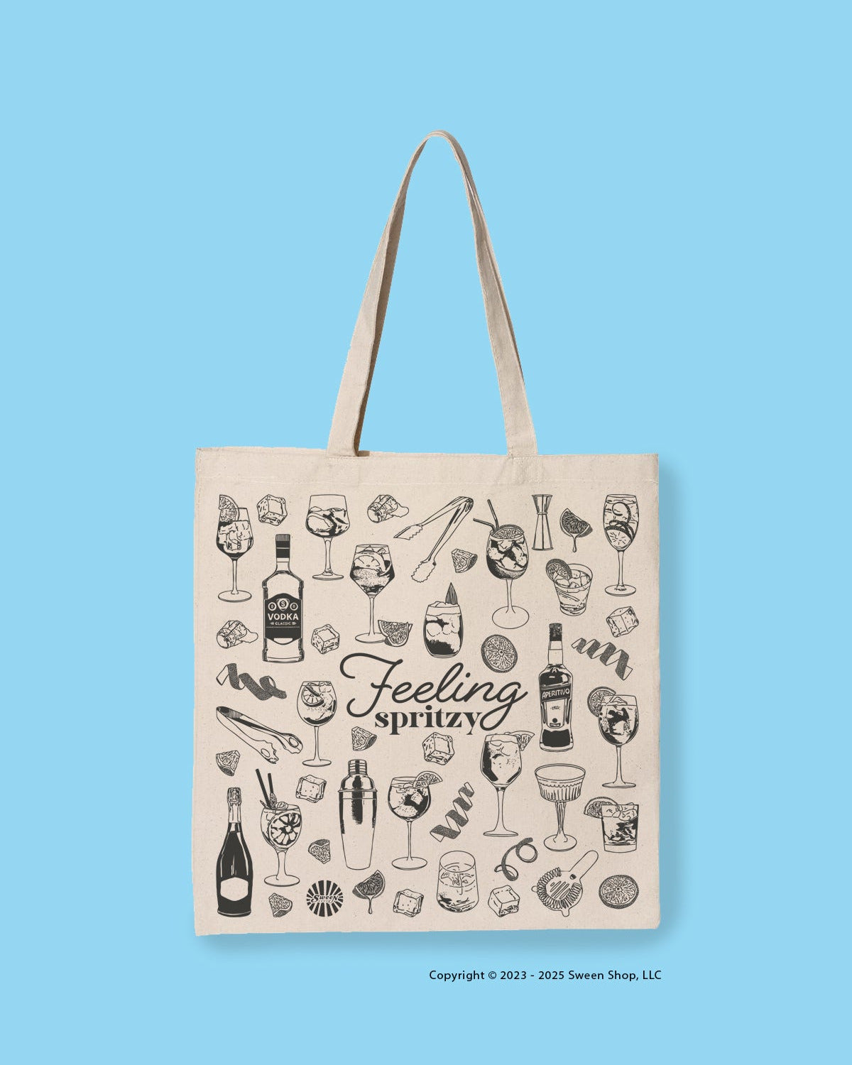 Feeling Spritzy Cotton Canvas Tote Bag