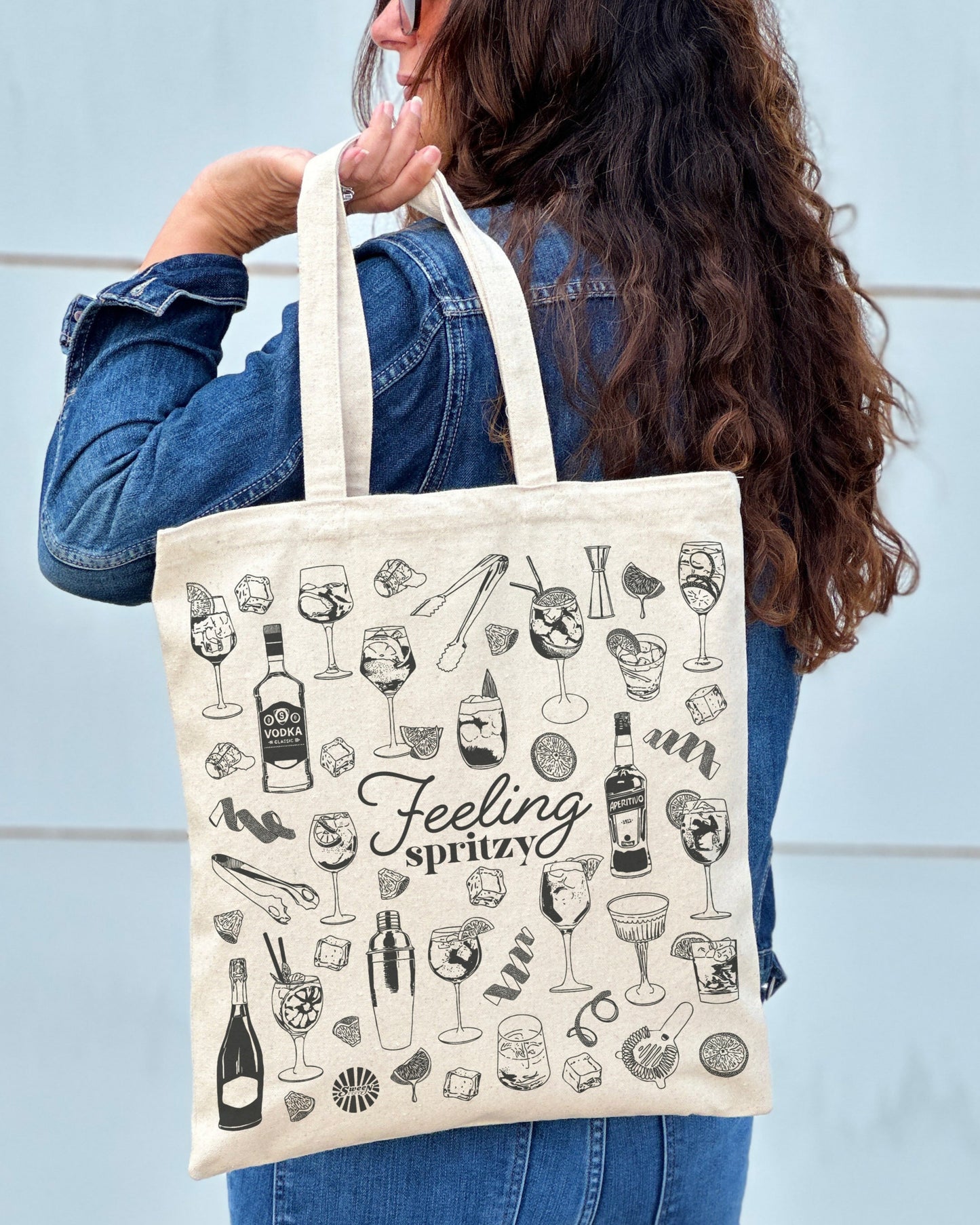 Feeling Spritzy Cotton Canvas Tote Bag