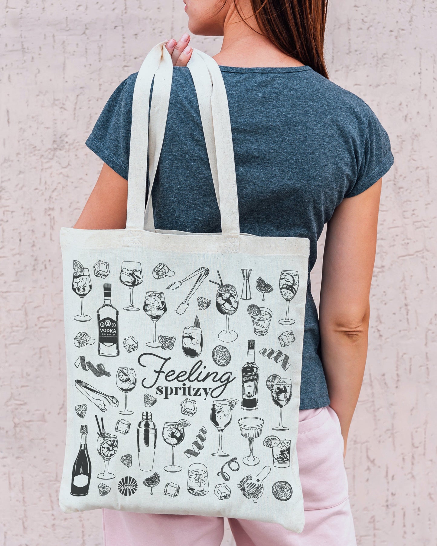 Feeling Spritzy Cotton Canvas Tote Bag