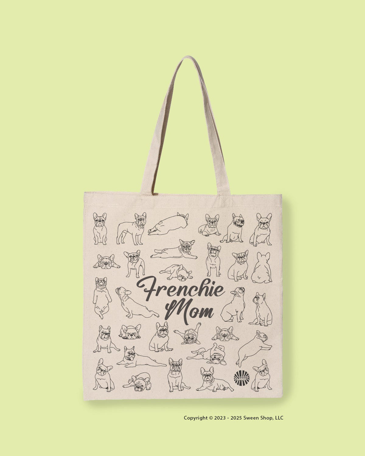 Frenchie Mom Cotton Canvas Tote Bag