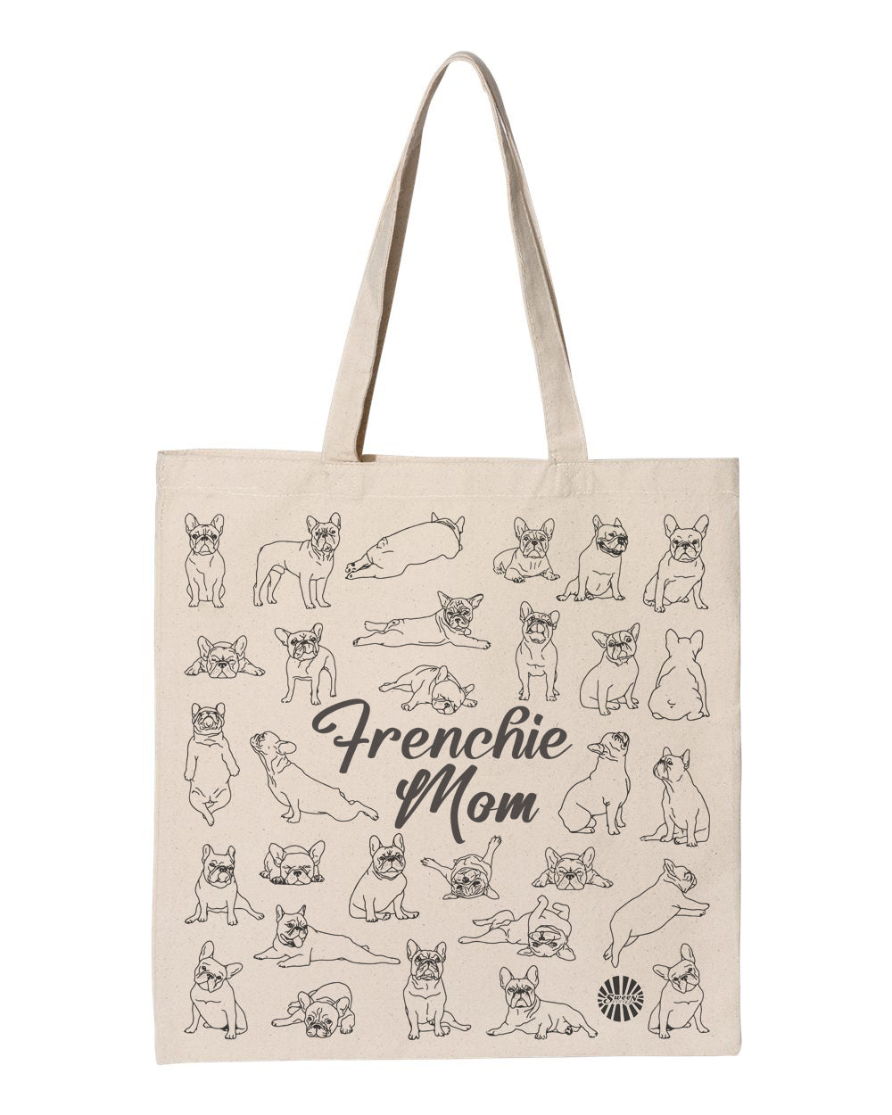 Frenchie Mom Cotton Canvas Tote Bag