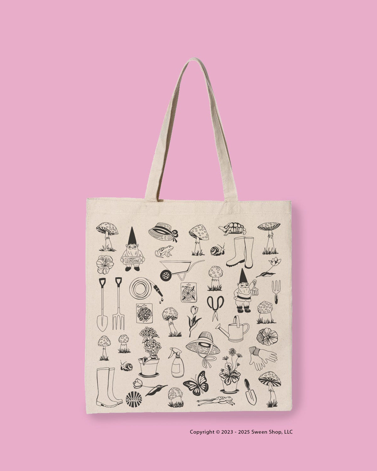 Garden Gnome Cotton Canvas Tote Bag