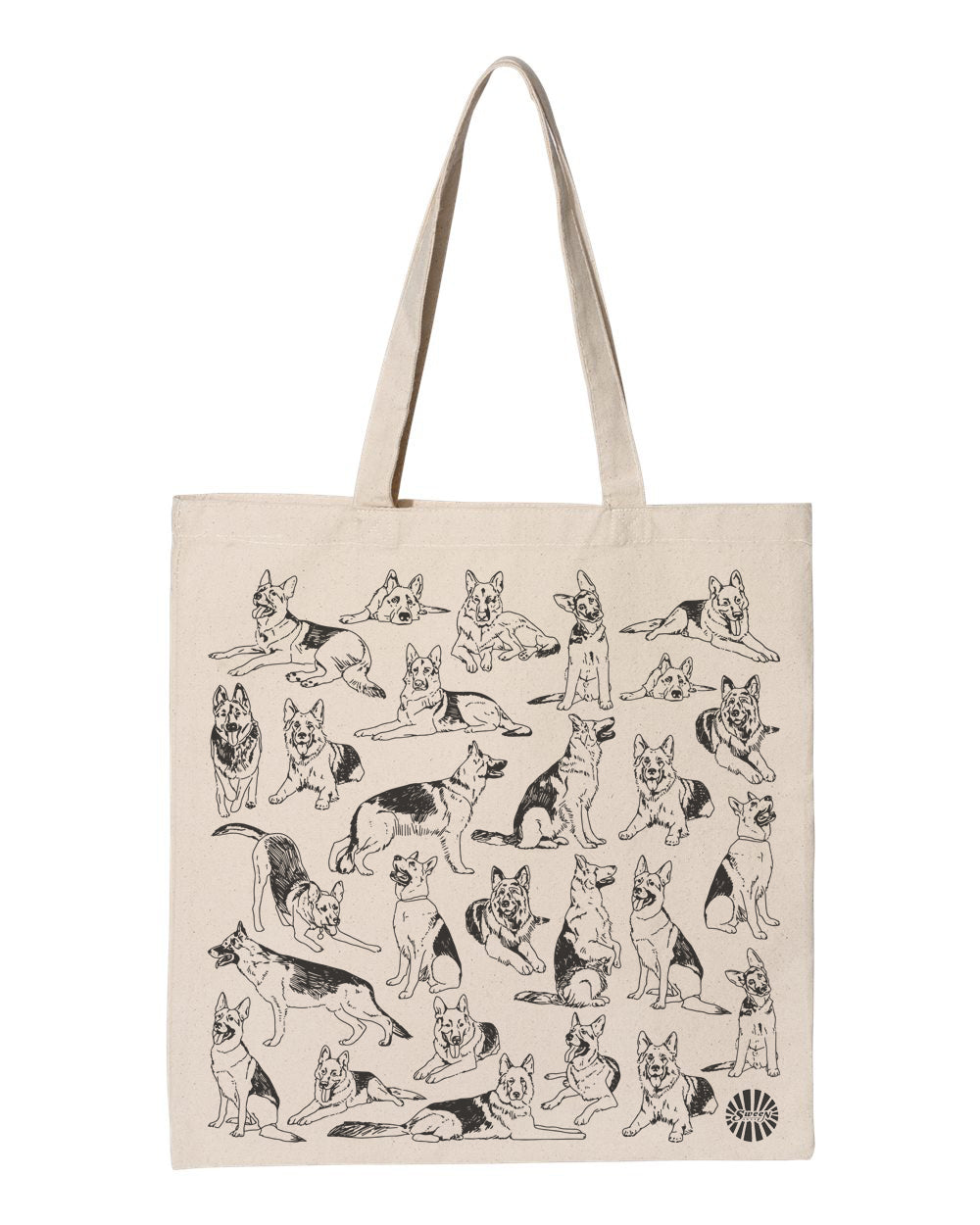German Shepard Cotton Canvas Tote Bag