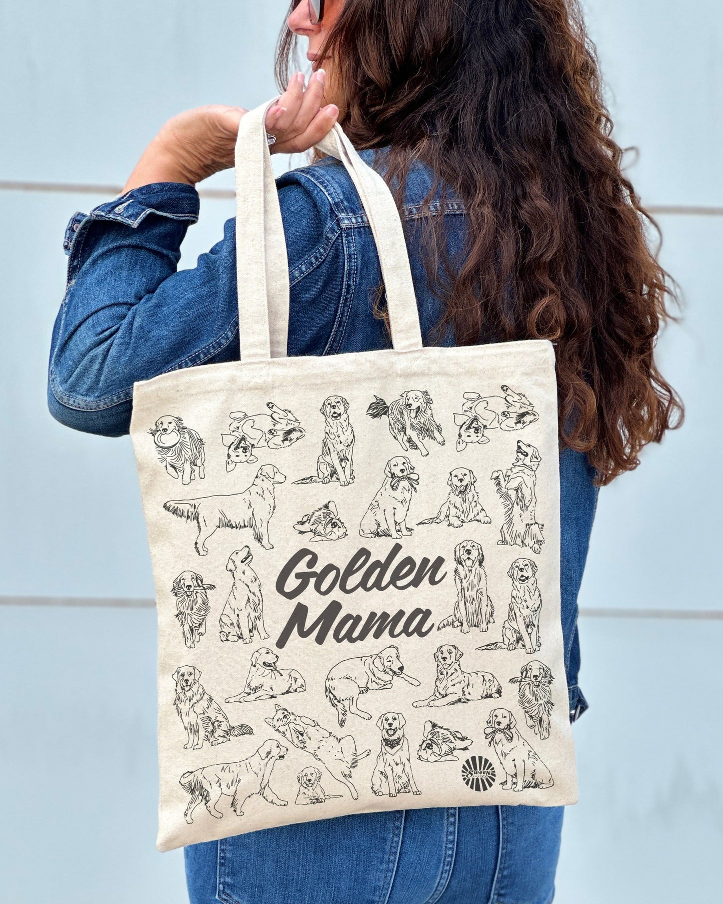 Golden Mama Cotton Canvas Tote Bag