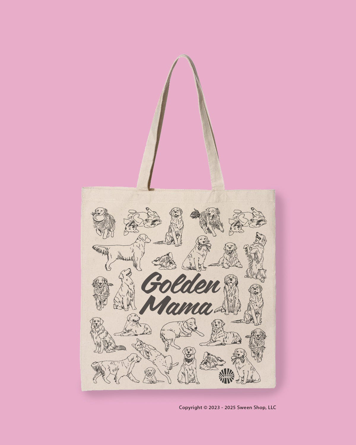 Golden Mama Cotton Canvas Tote Bag