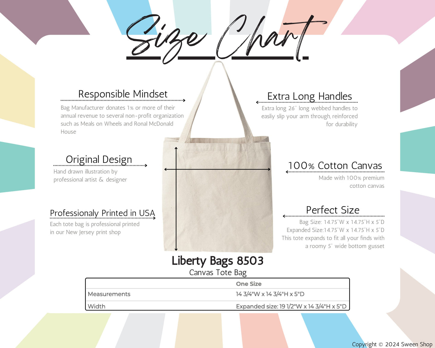 Bulldog Large Cotton Canvas Tote Bag