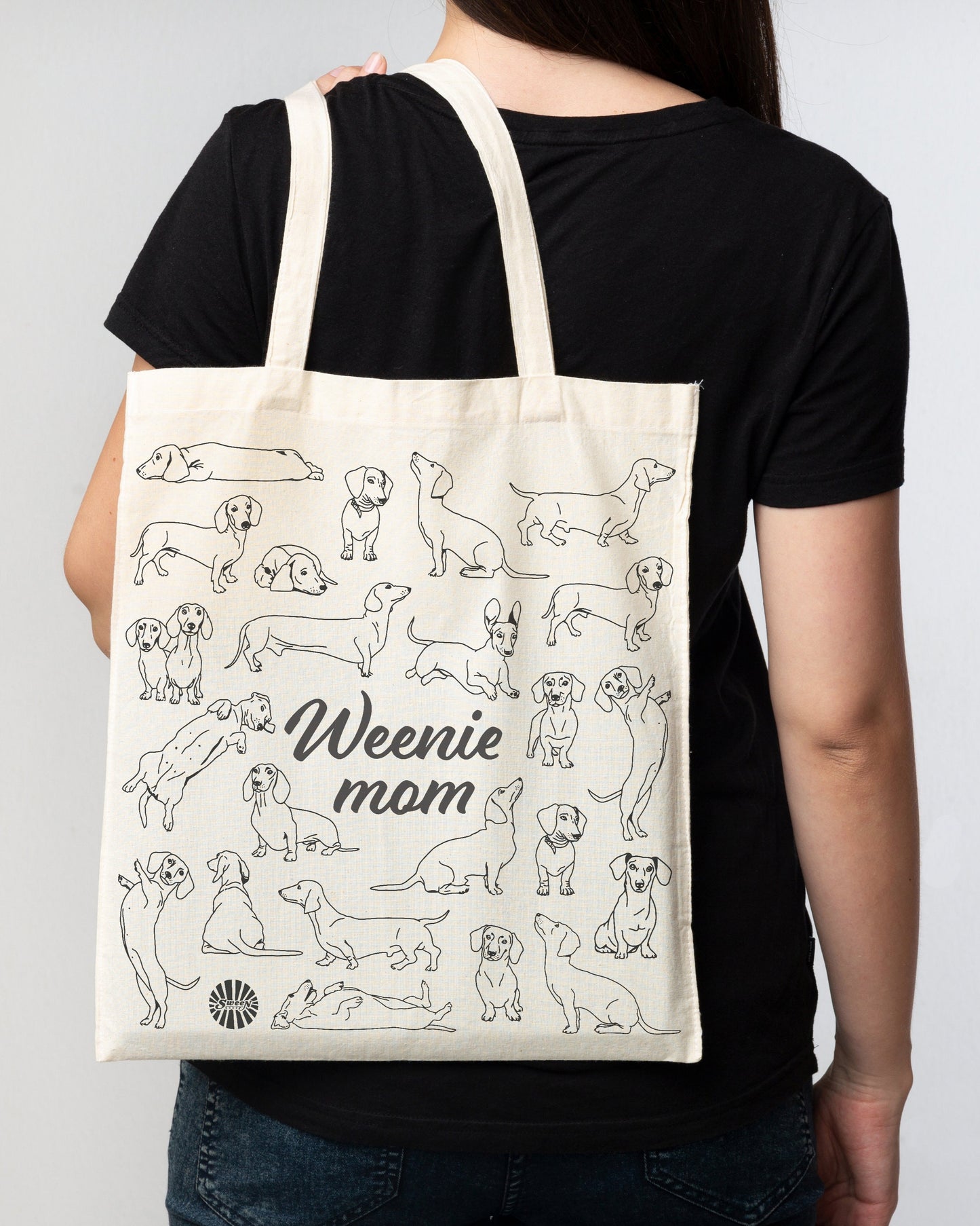 Weenie Mom Cotton Canvas Tote Bag