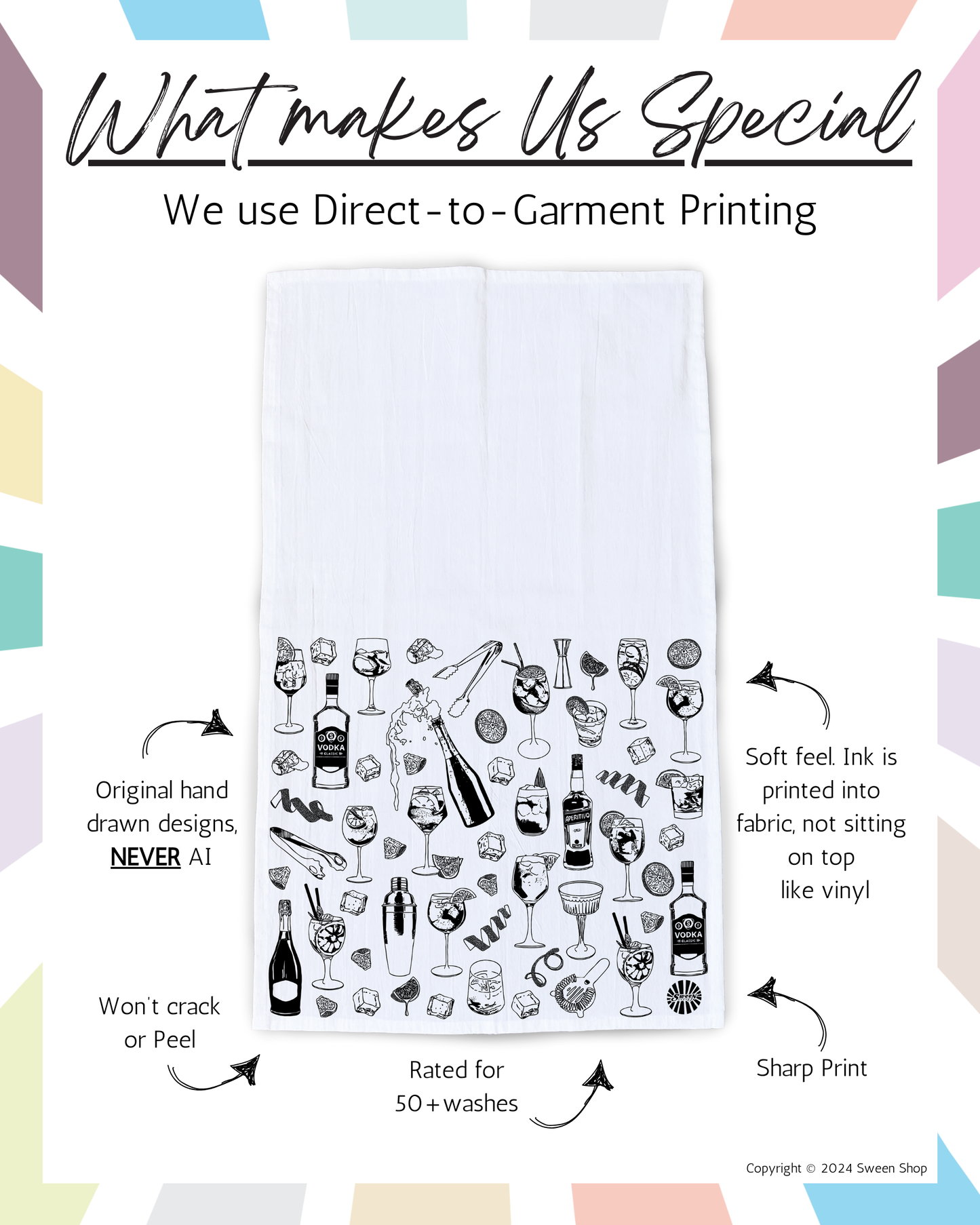 Aperol Spritz Tea Towel - 100% Premium Cotton Kitchen Dish Cloth