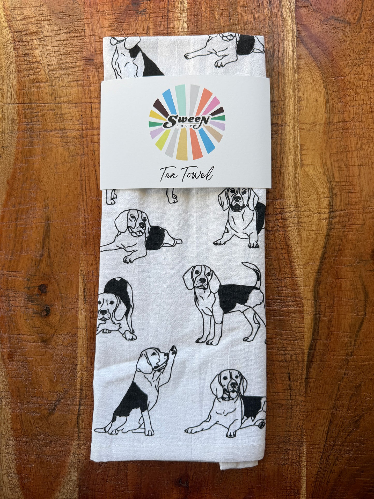 Beagle Tea Towel - 100% Premium Cotton Kitchen Dish Cloth