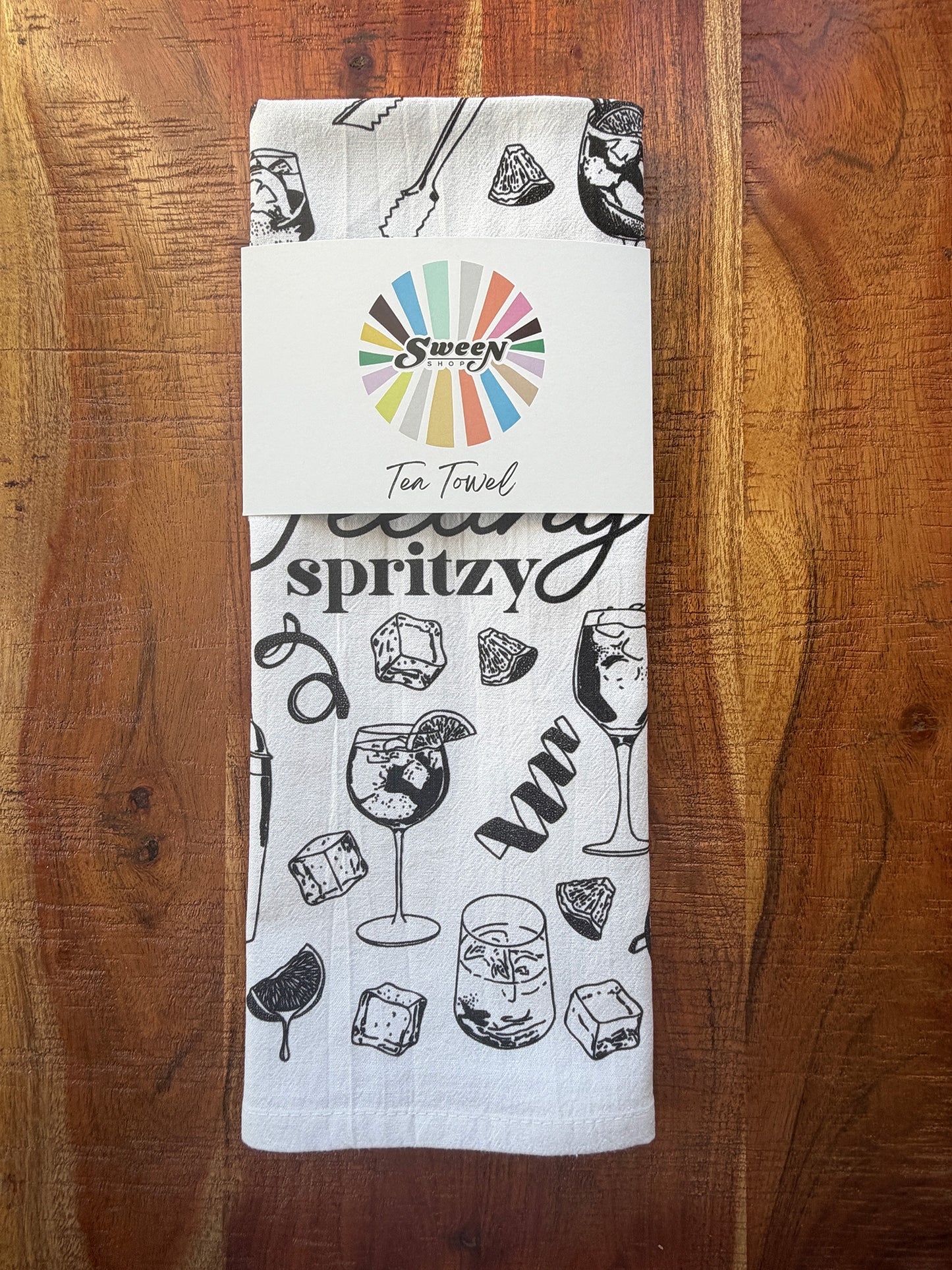 Feeling Spritzy Tea Towel - 100% Premium Cotton Kitchen Dish Cloth