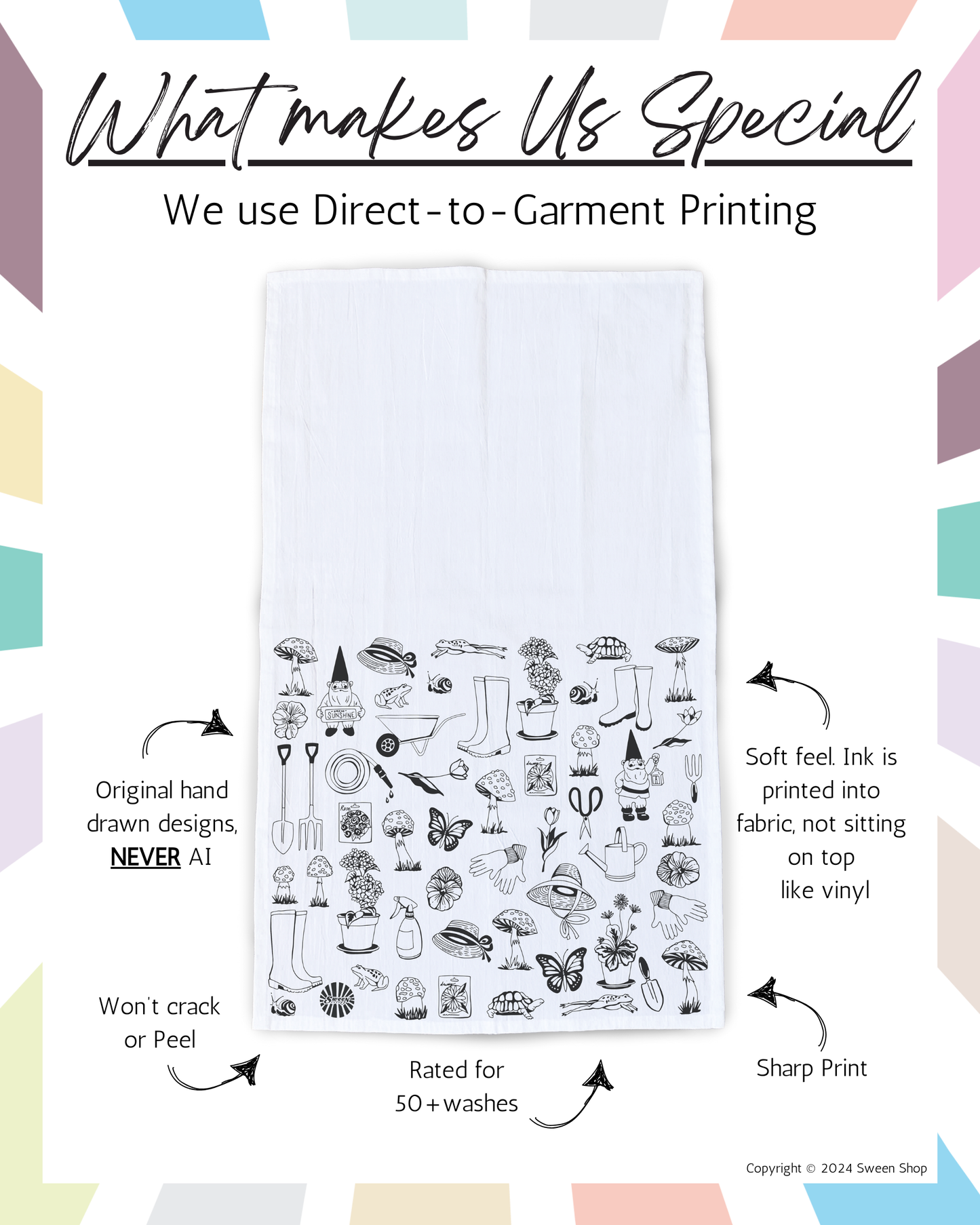 Gardening Tea Towel - 100% Premium Cotton Kitchen Dish Cloth