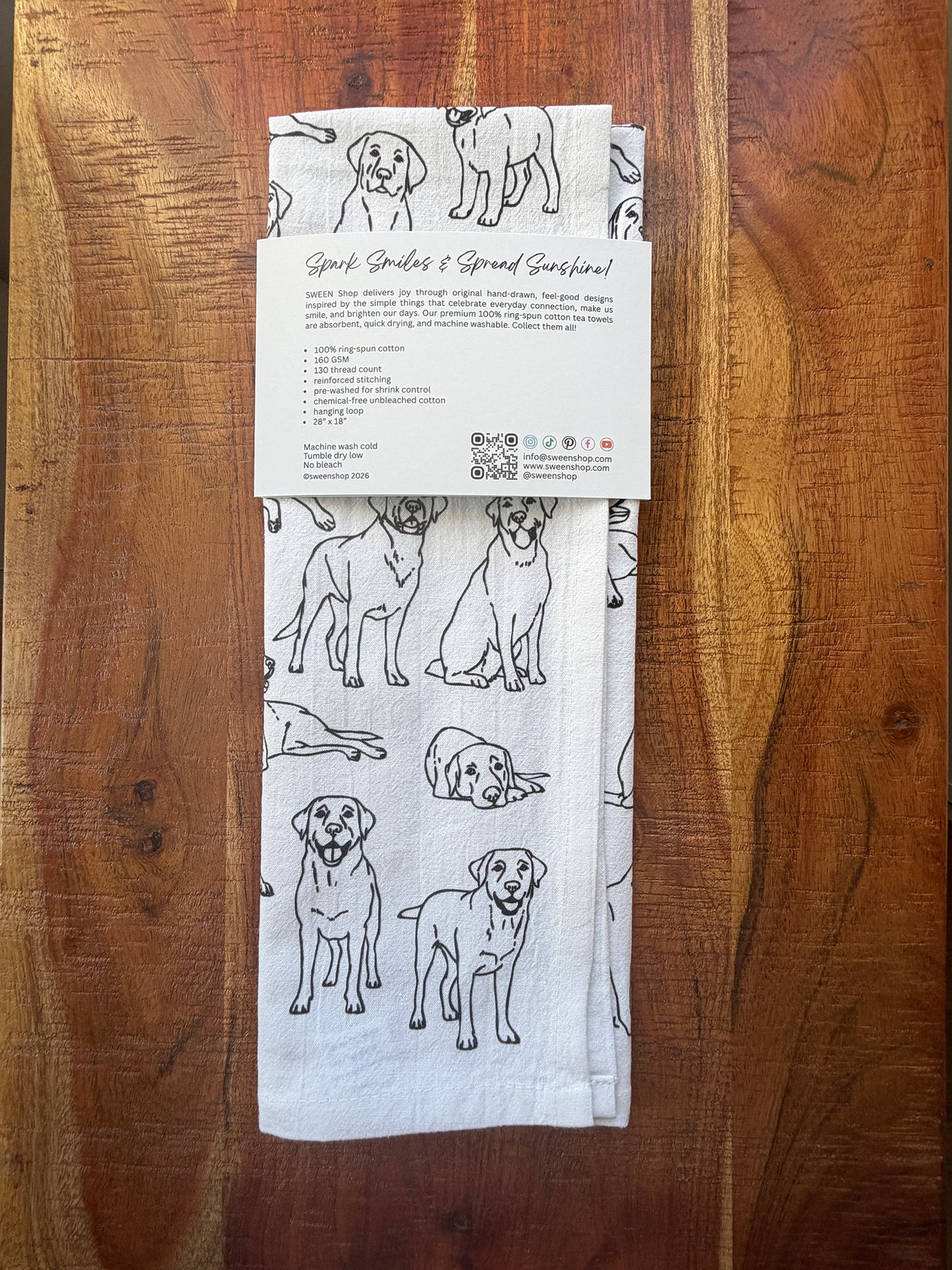 Labrador Tea Towel - 100% Premium Cotton Kitchen Dish Cloth