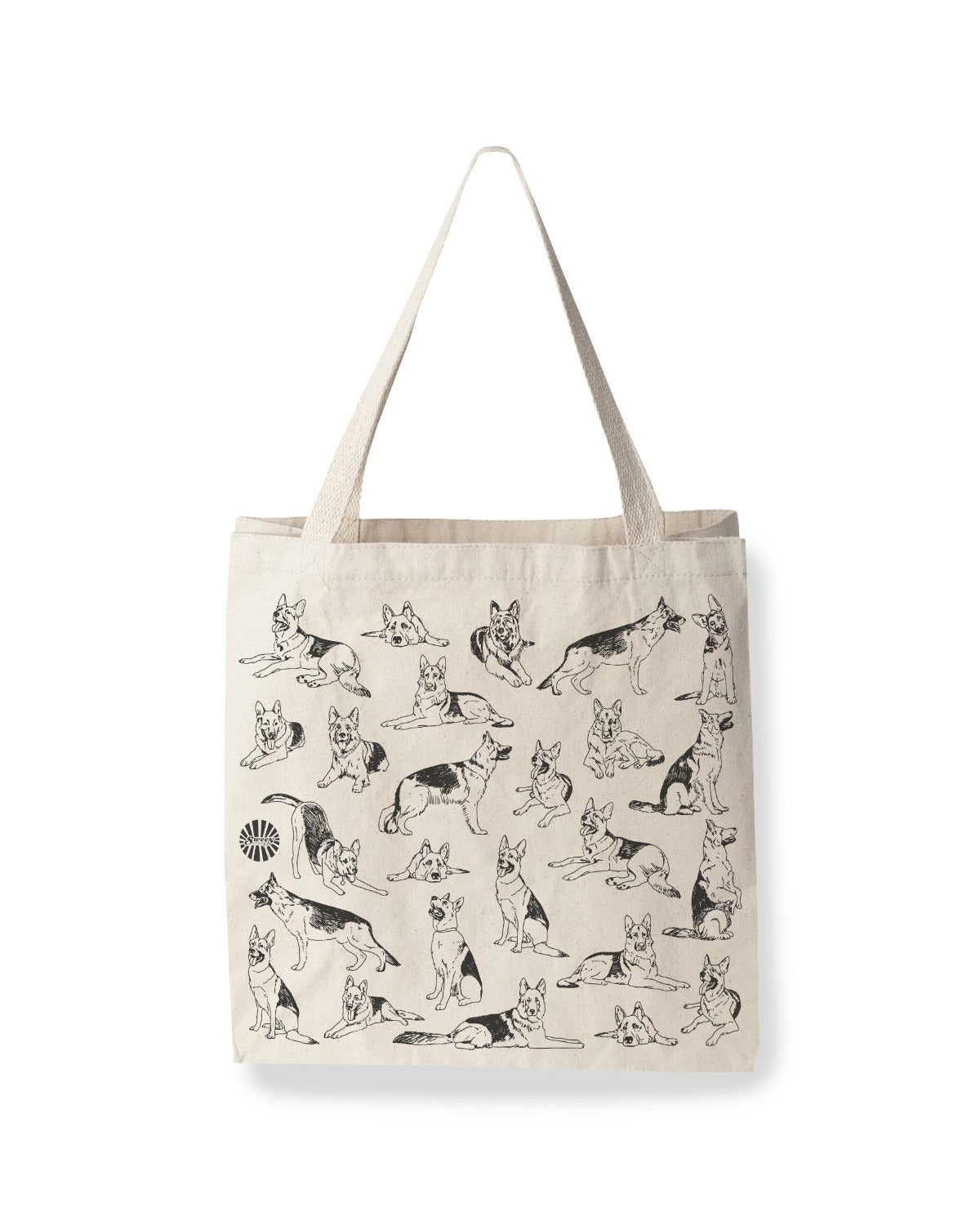 German Shepard Large Cotton Canvas Tote Bag