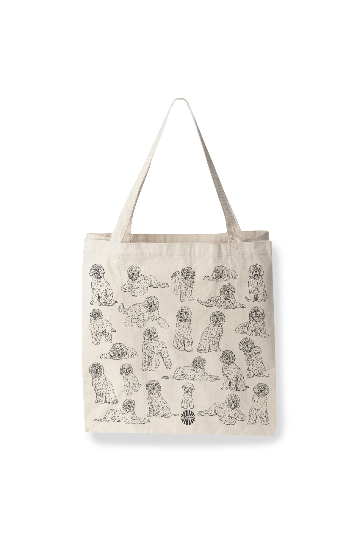 Labradoodle Large Cotton Canvas Tote Bag