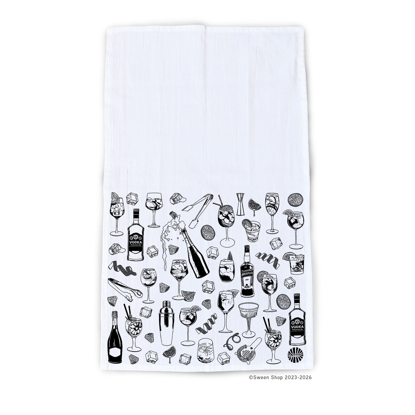 Aperol Spritz Tea Towel - 100% Premium Cotton Kitchen Dish Cloth