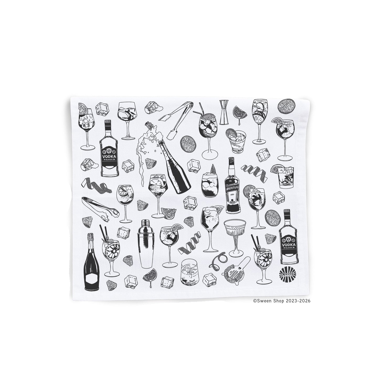 Aperol Spritz Tea Towel - 100% Premium Cotton Kitchen Dish Cloth