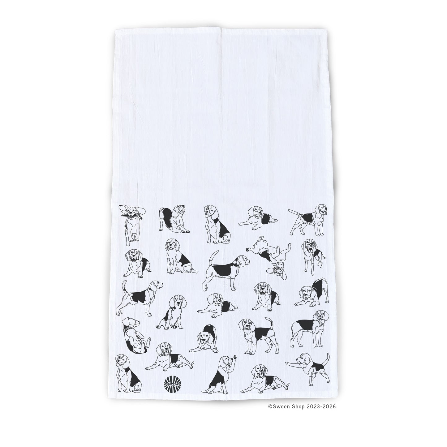 Beagle Tea Towel - 100% Premium Cotton Kitchen Dish Cloth