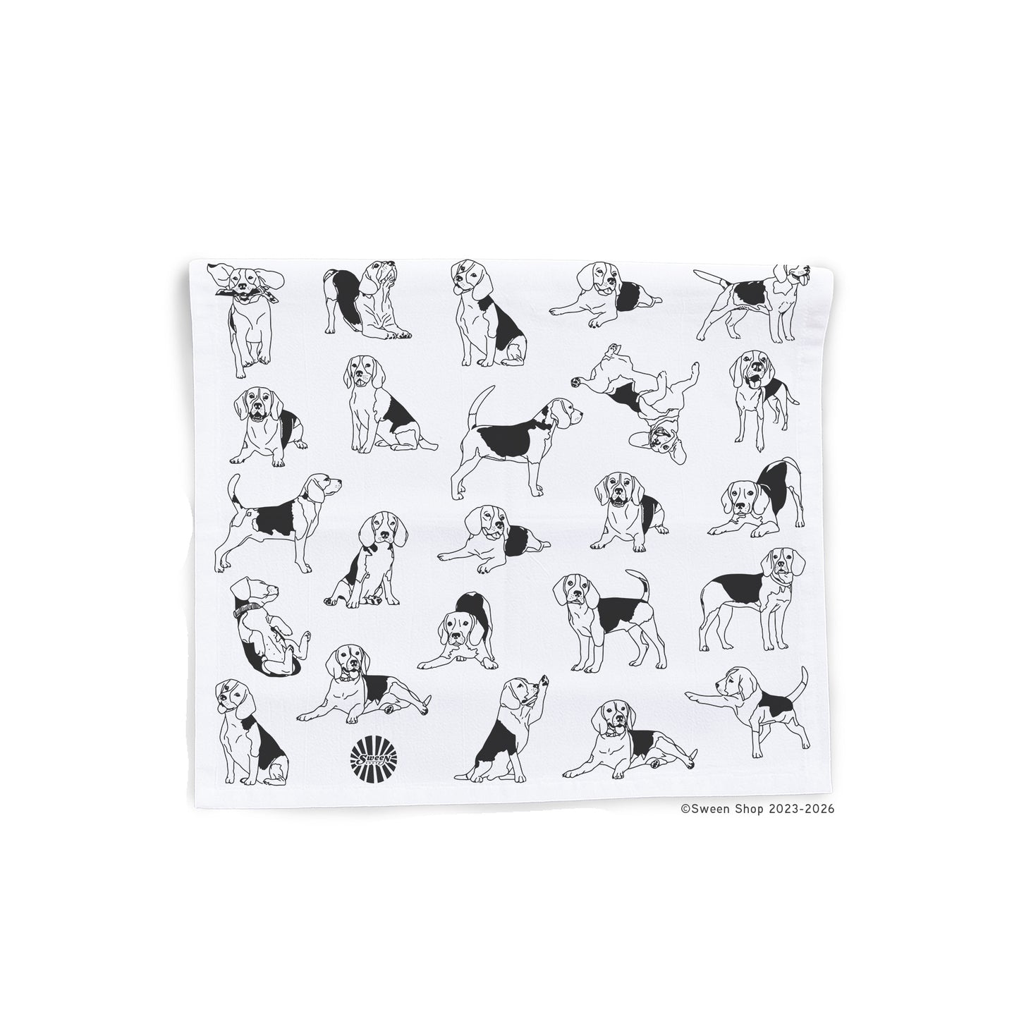 Beagle Tea Towel - 100% Premium Cotton Kitchen Dish Cloth