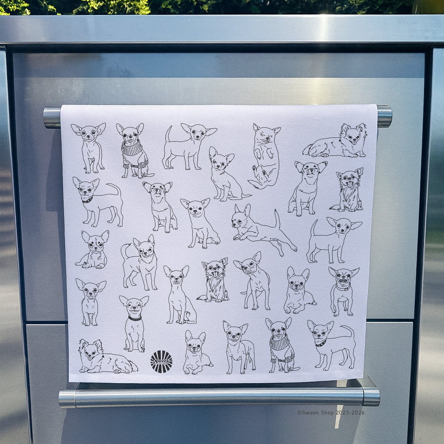 Chihuahua Tea Towel - 100% Premium Cotton Kitchen Dish Cloth