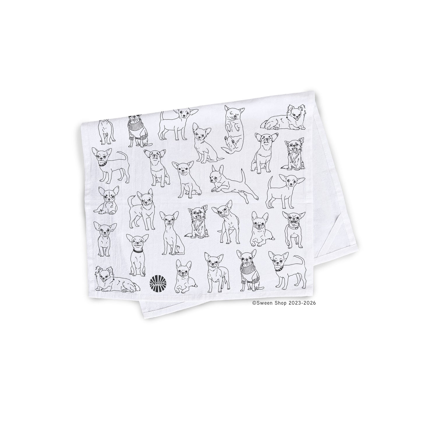 Chihuahua Tea Towel - 100% Premium Cotton Kitchen Dish Cloth