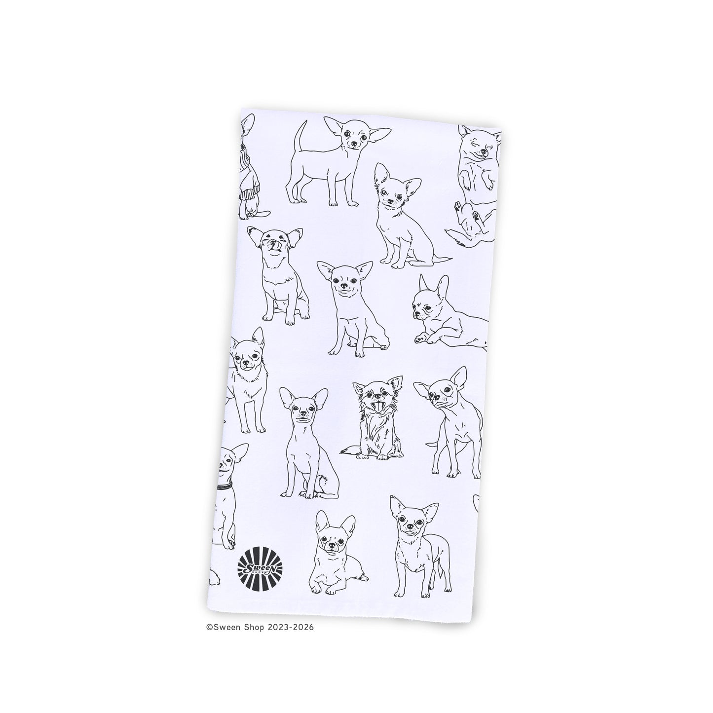 Chihuahua Tea Towel - 100% Premium Cotton Kitchen Dish Cloth