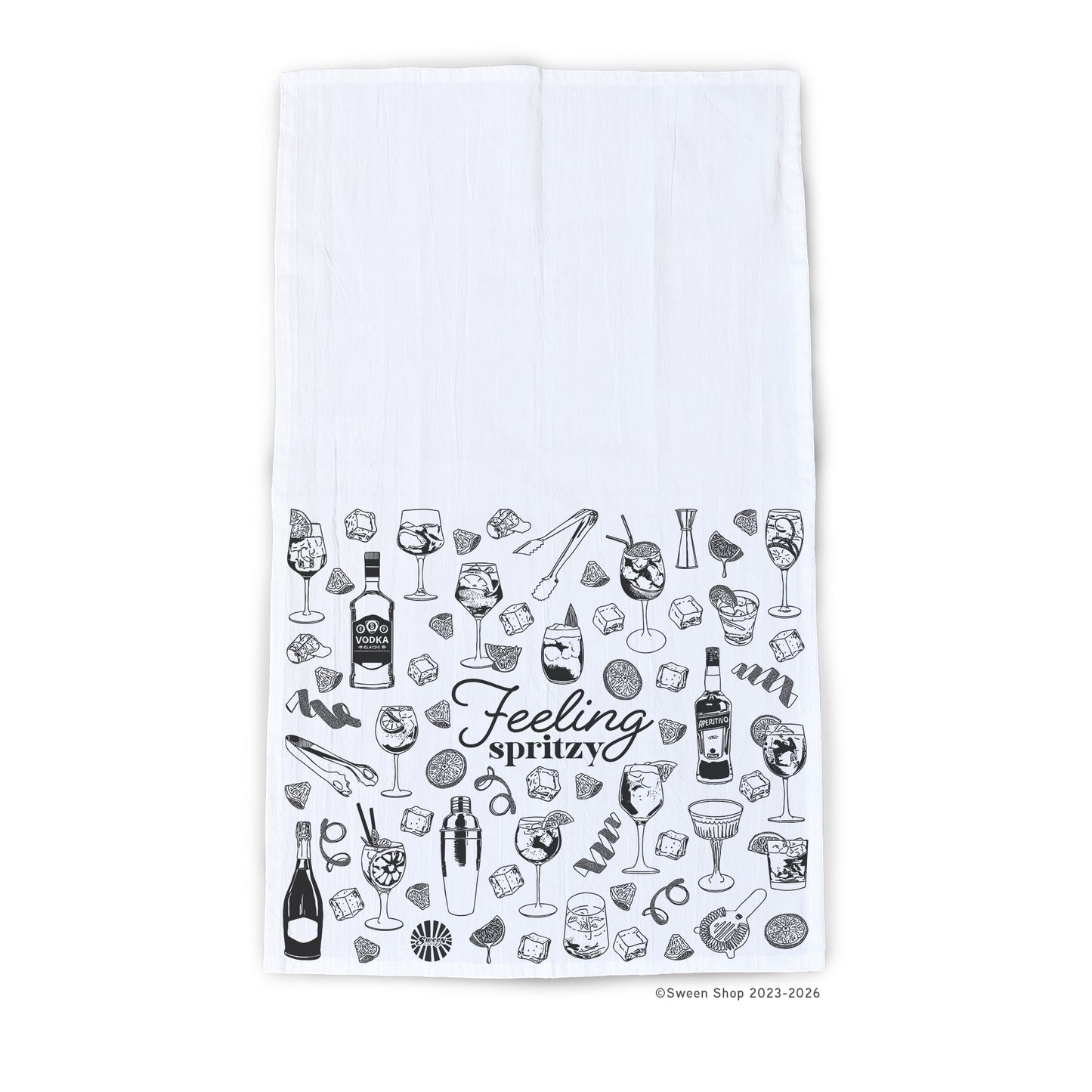 Feeling Spritzy Tea Towel - 100% Premium Cotton Kitchen Dish Cloth