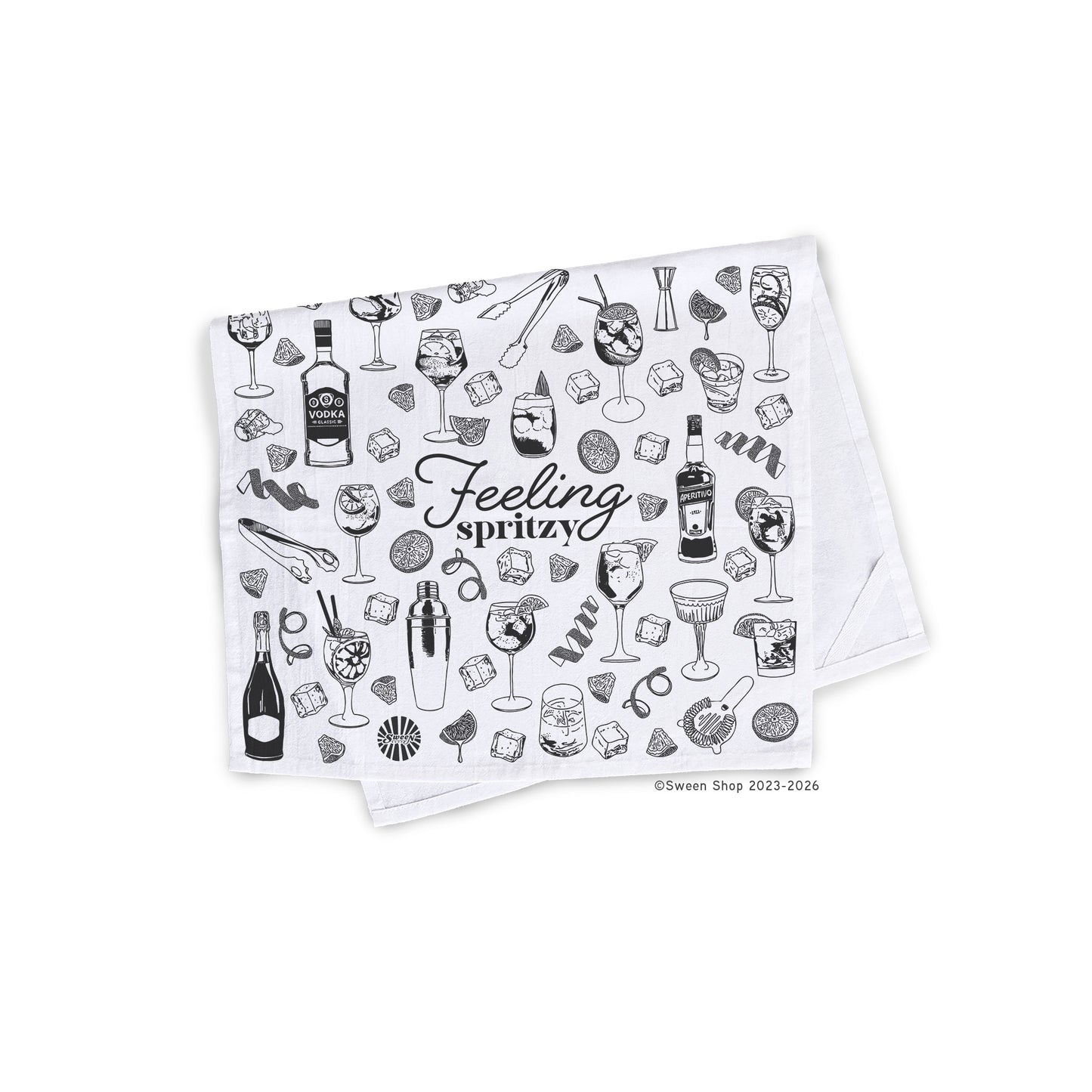 Feeling Spritzy Tea Towel - 100% Premium Cotton Kitchen Dish Cloth