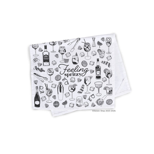Feeling Spritzy Tea Towel - 100% Premium Cotton Kitchen Dish Cloth