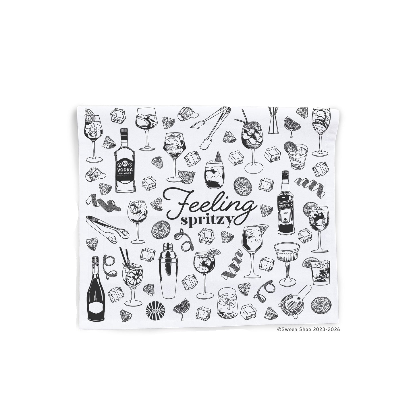 Feeling Spritzy Tea Towel - 100% Premium Cotton Kitchen Dish Cloth