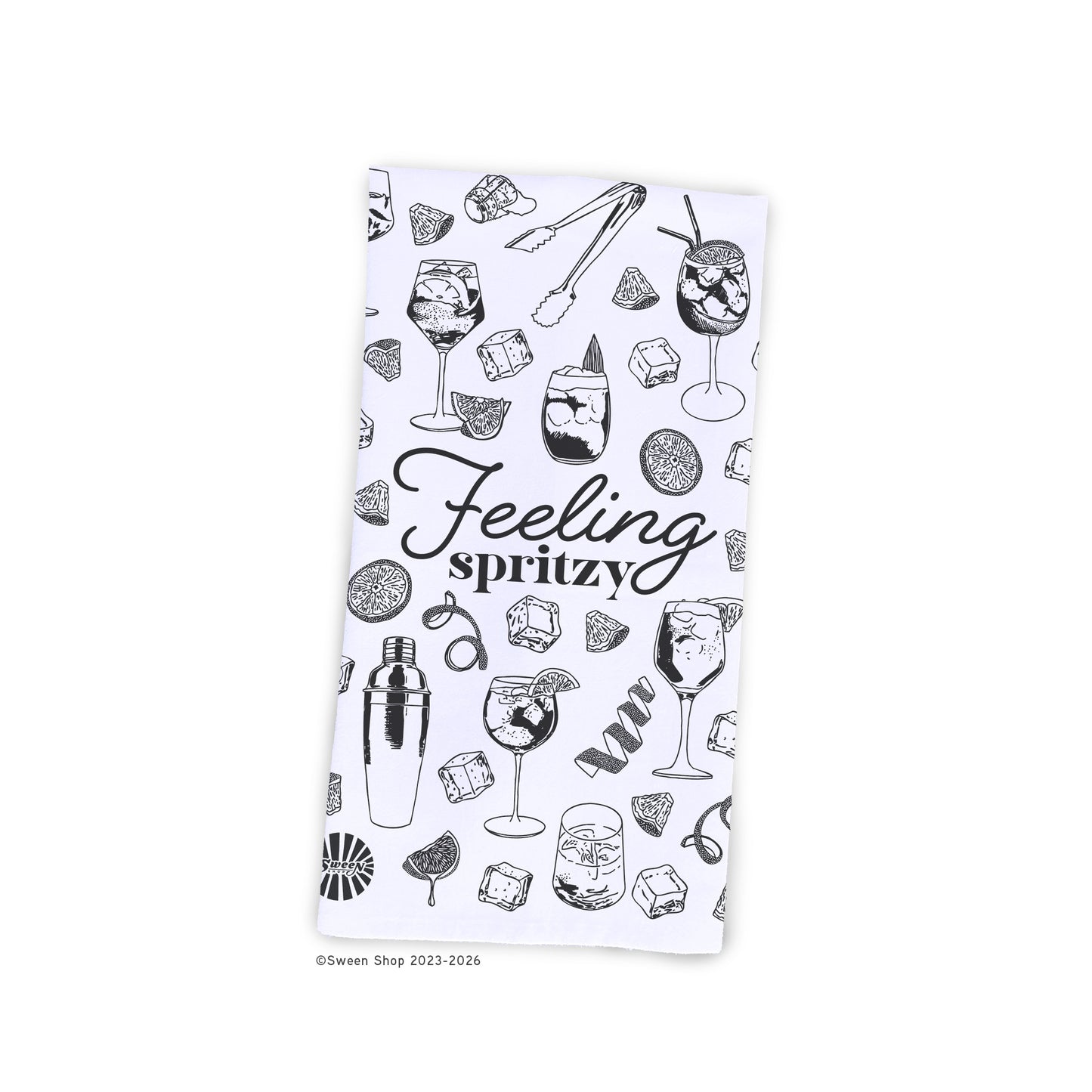 Feeling Spritzy Tea Towel - 100% Premium Cotton Kitchen Dish Cloth