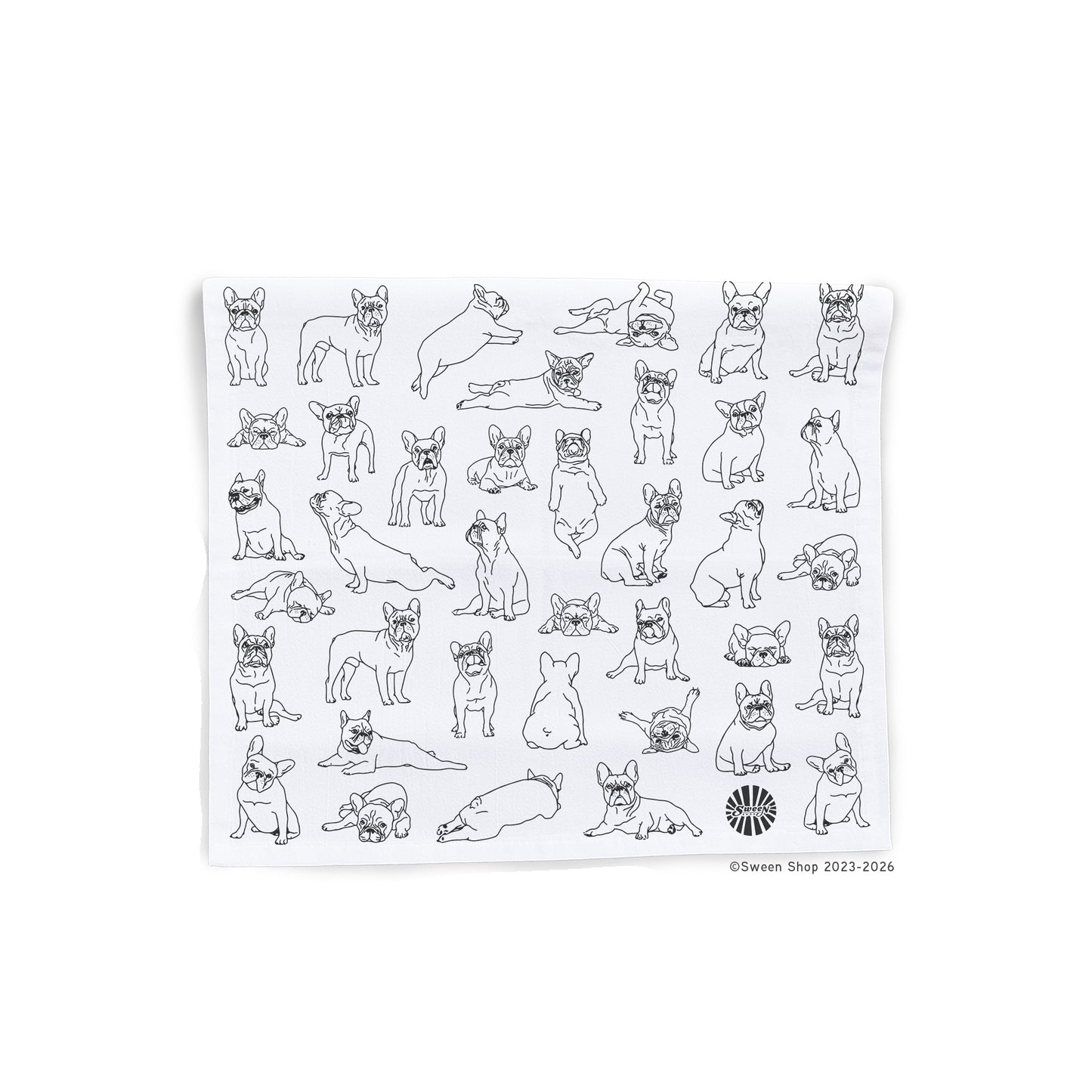 Frenchie Tea Towel - 100% Premium Cotton Kitchen Dish Cloth