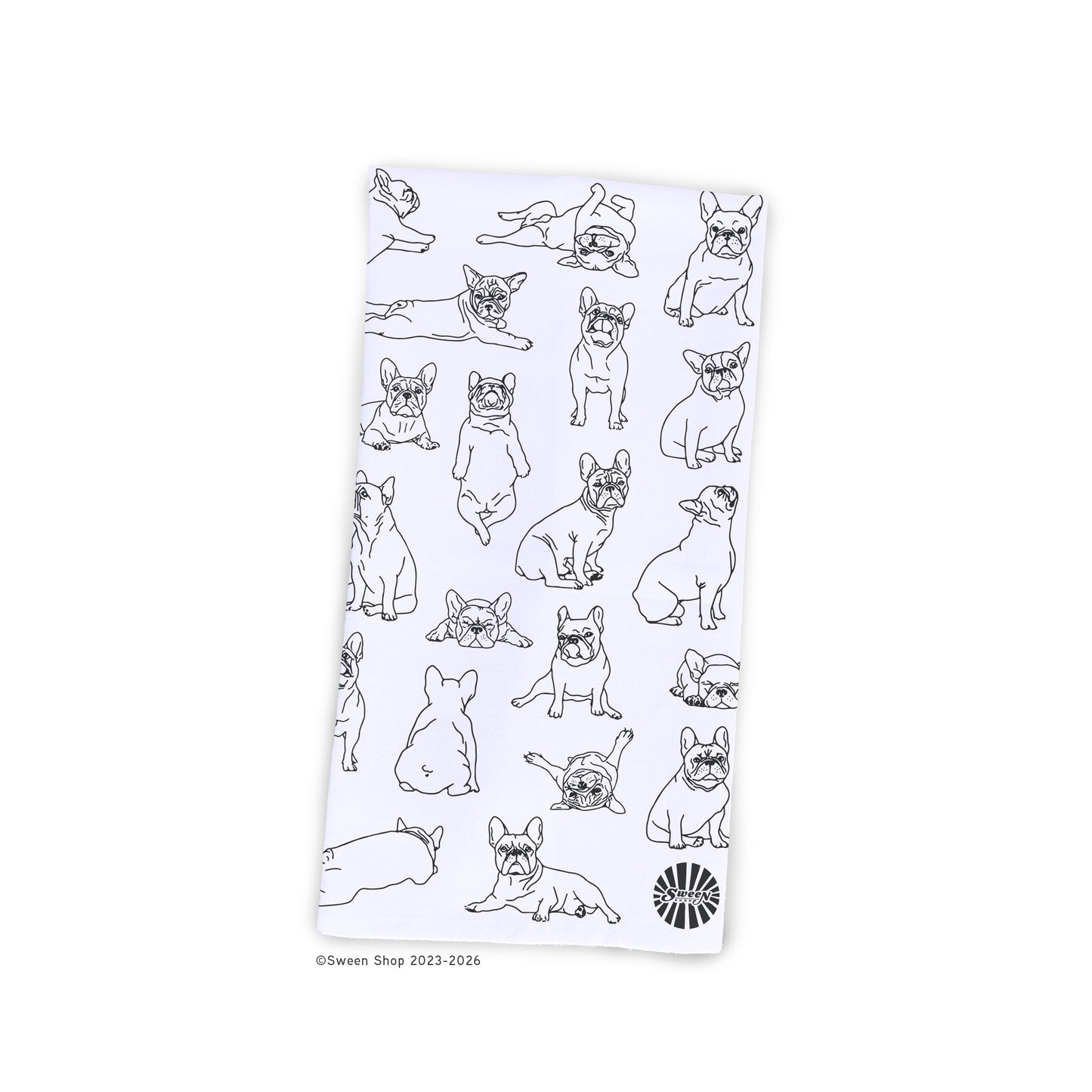 Frenchie Tea Towel - 100% Premium Cotton Kitchen Dish Cloth