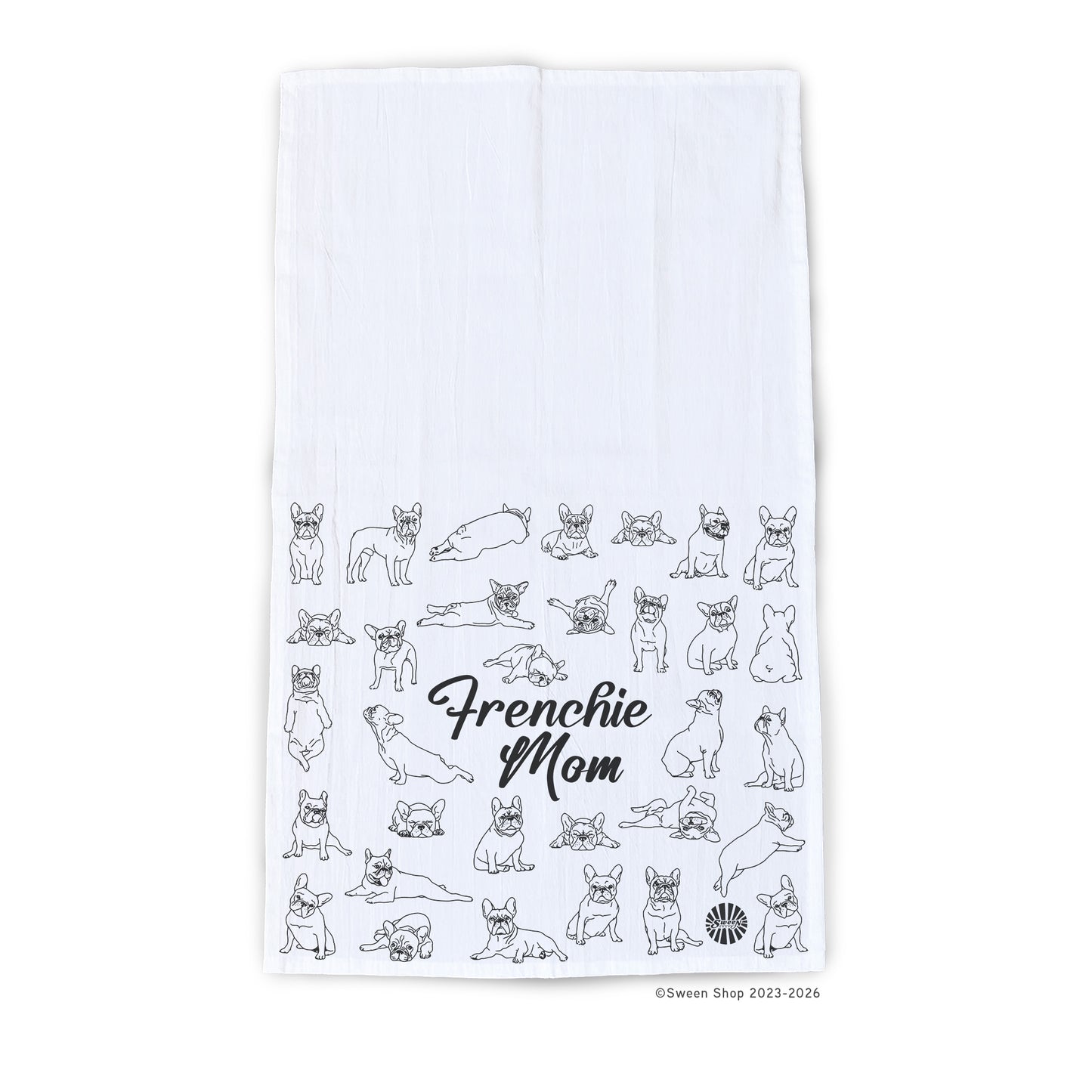 Frenchie Mom Tea Towel - 100% Premium Cotton Kitchen Dish Cloth
