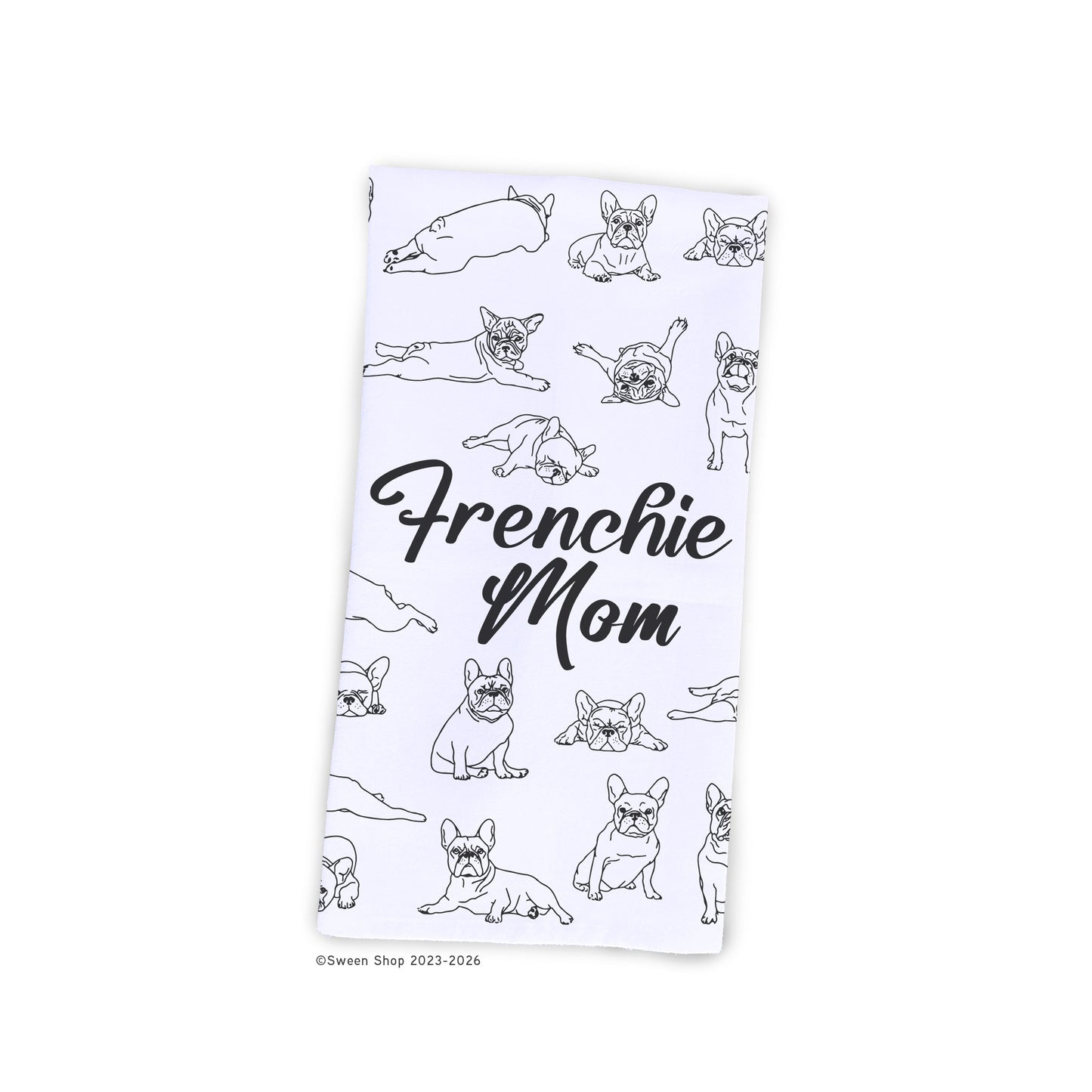 Frenchie Mom Tea Towel - 100% Premium Cotton Kitchen Dish Cloth