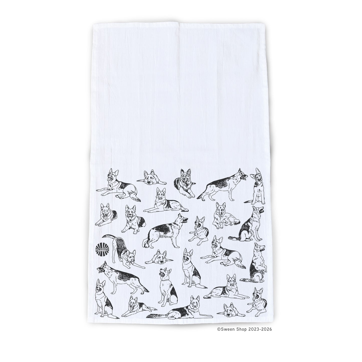 German Shepherd Tea Towel - 100% Premium Cotton Kitchen Dish Cloth