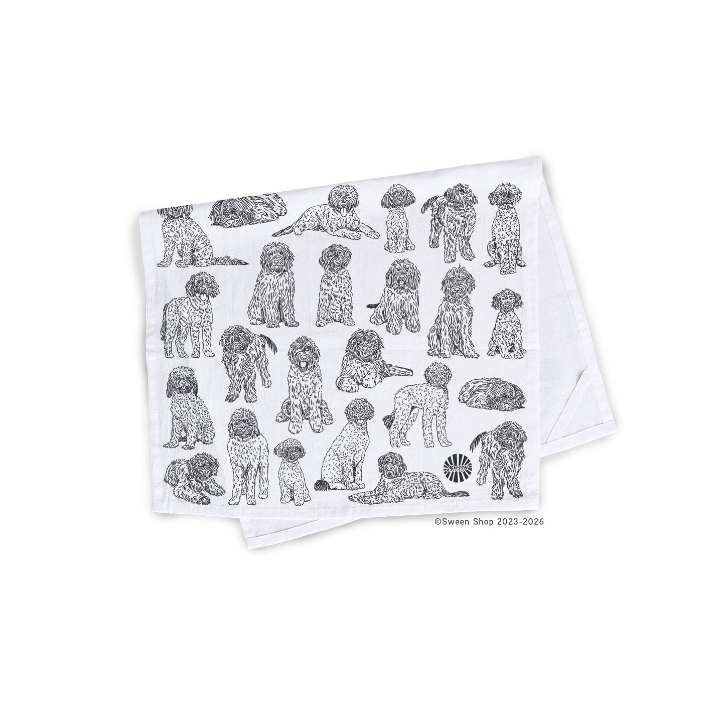 Golden Doodle Tea Towel - 100% Premium Cotton Kitchen Dish Cloth