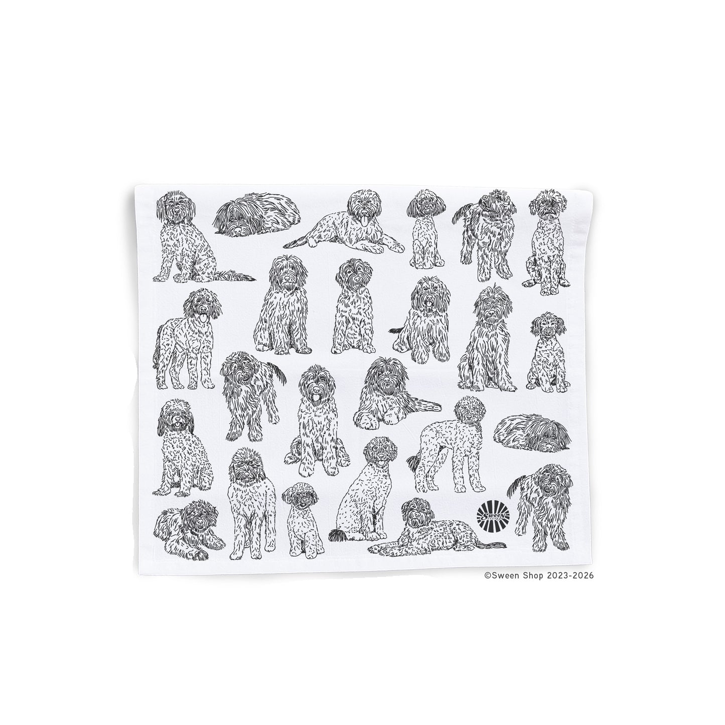 Golden Doodle Tea Towel - 100% Premium Cotton Kitchen Dish Cloth