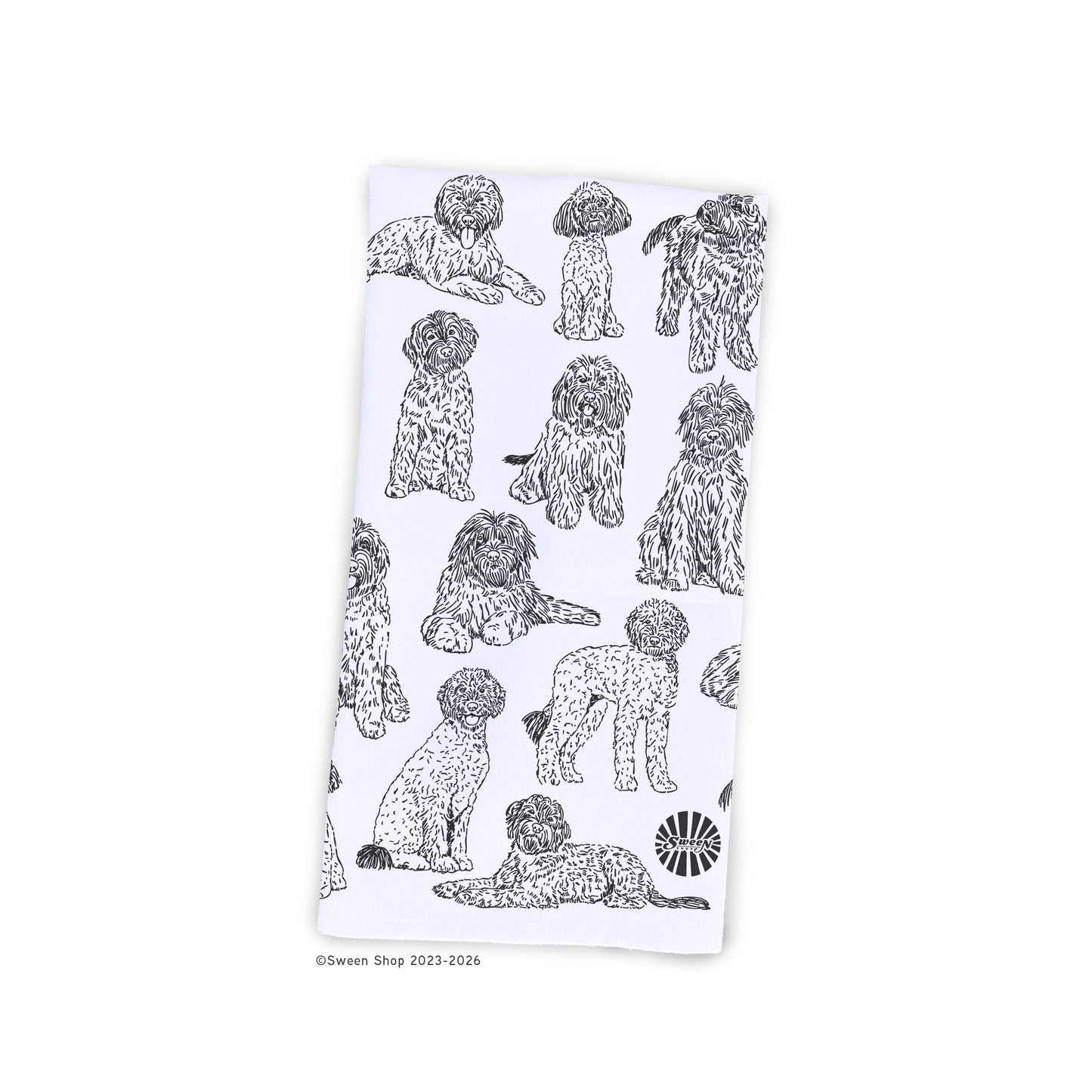 Golden Doodle Tea Towel - 100% Premium Cotton Kitchen Dish Cloth