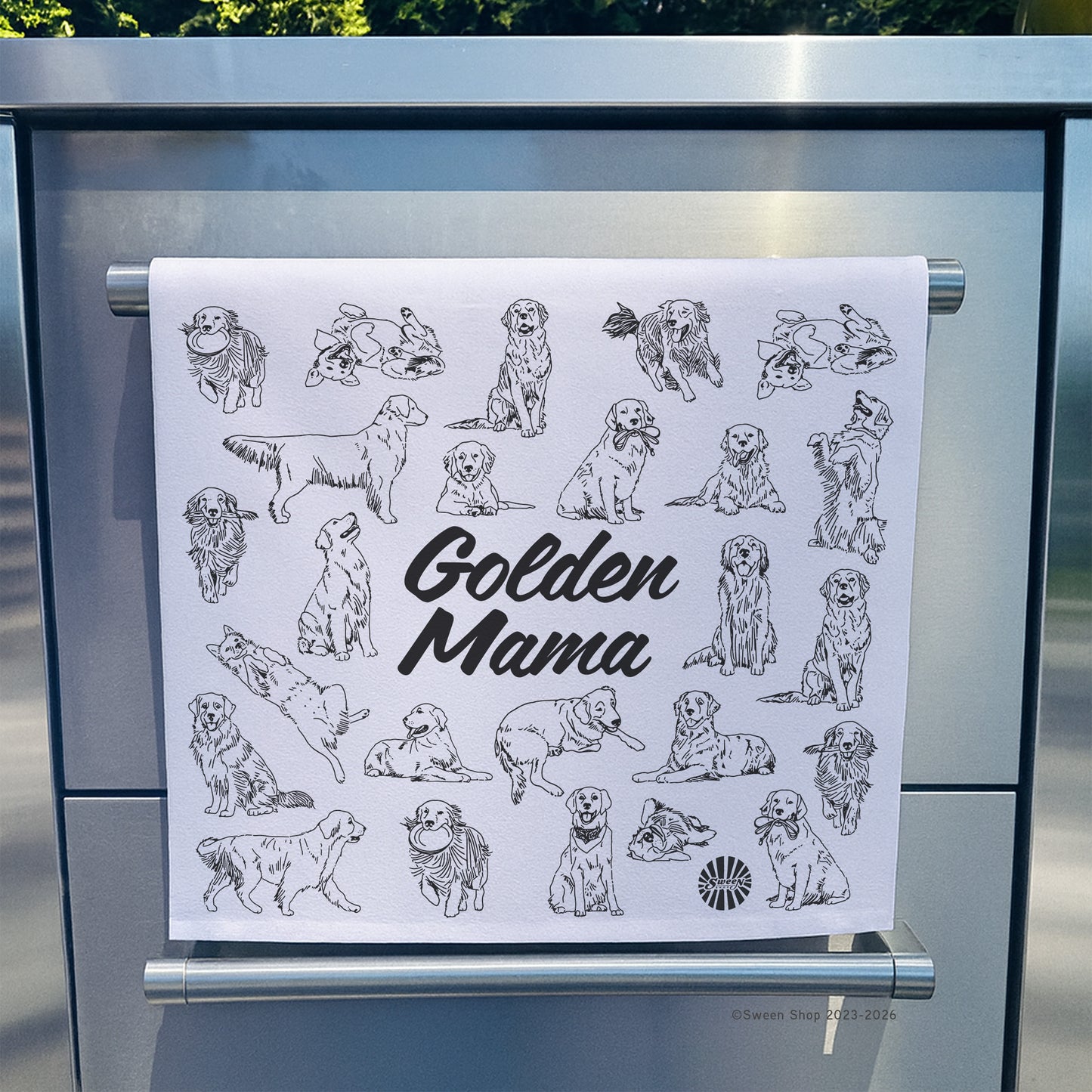 Golden Mama Tea Towel - 100% Premium Cotton Kitchen Dish Cloth