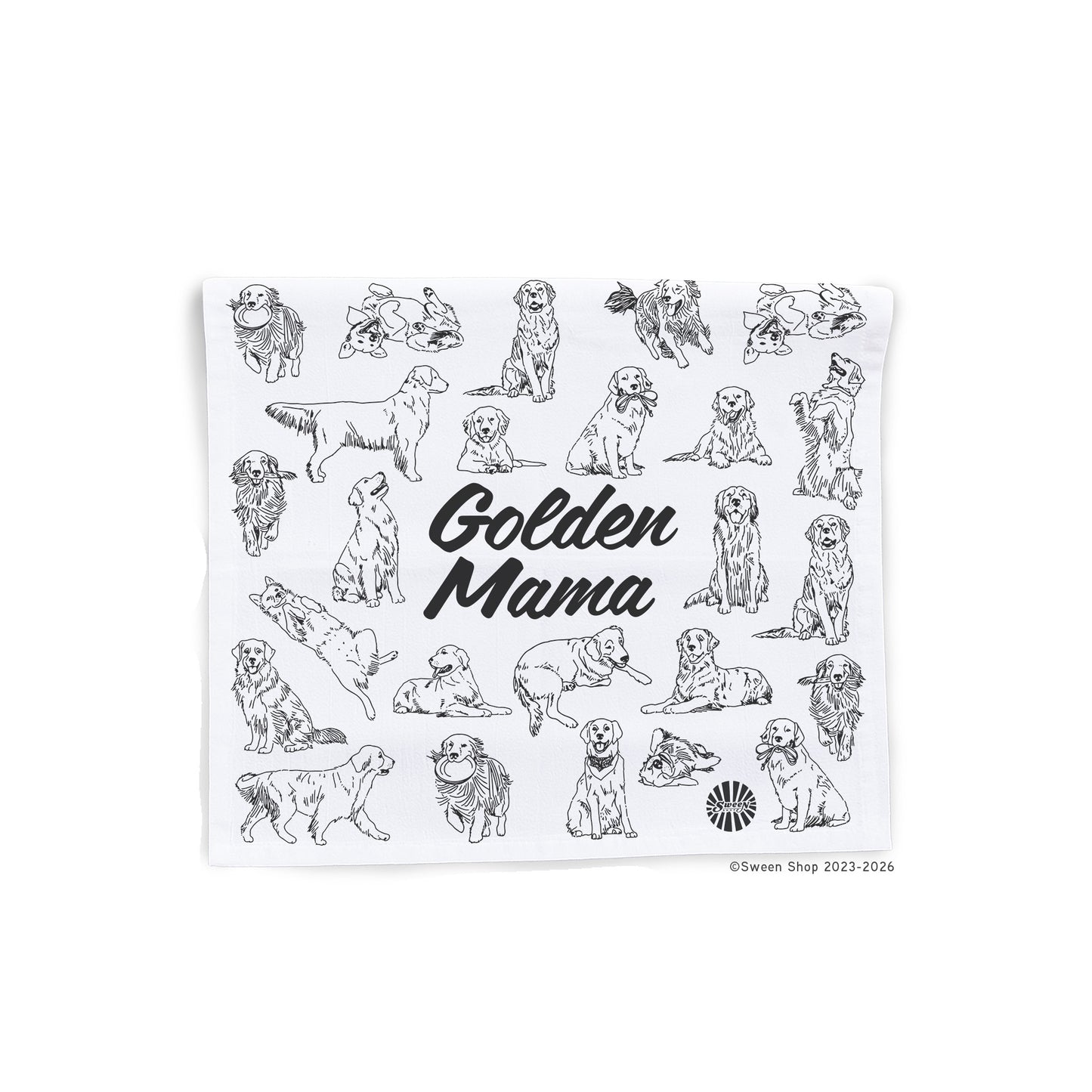 Golden Mama Tea Towel - 100% Premium Cotton Kitchen Dish Cloth